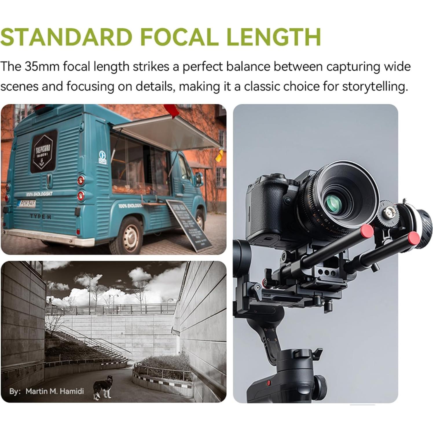 Lente Cine TTArtisan 35mm T2.1 Dual Bokeh para Canon RF