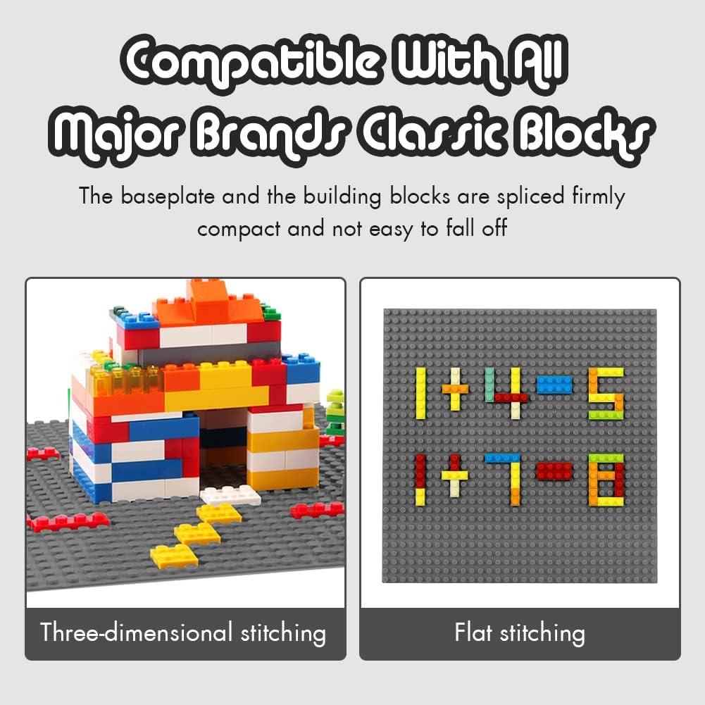 Placas Base Lekebaby 10 cm x 10 cm Paquete de 6 Gris