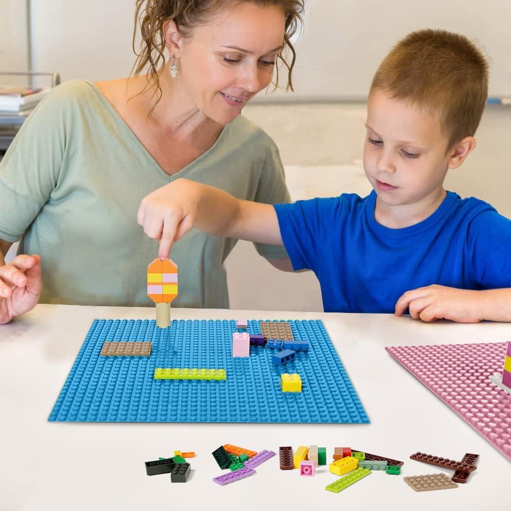 Placas Base Lekebaby 8 Pzs 25,4 cm Macaron para Ladrillos