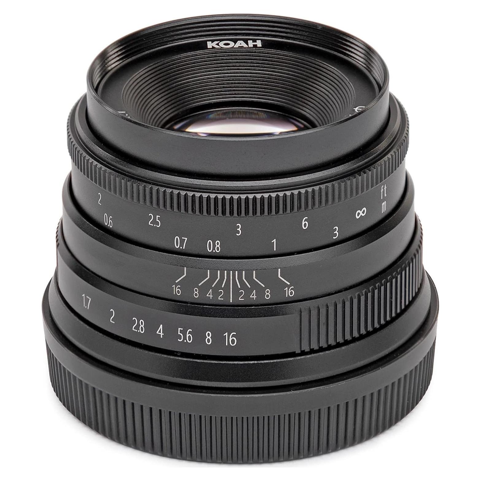 Lente Koah Artisans 35mm f/1.7 Manual Micro Cuatro Tercios