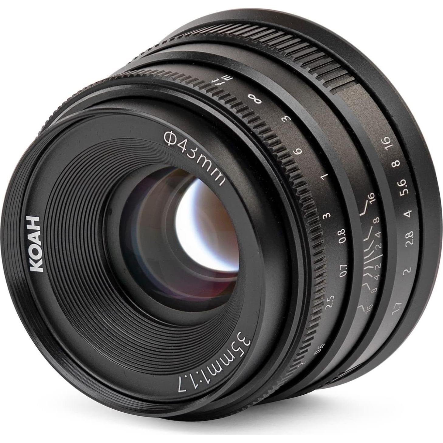 Lente Koah Artisans 35mm f/1.7 Manual Micro Cuatro Tercios