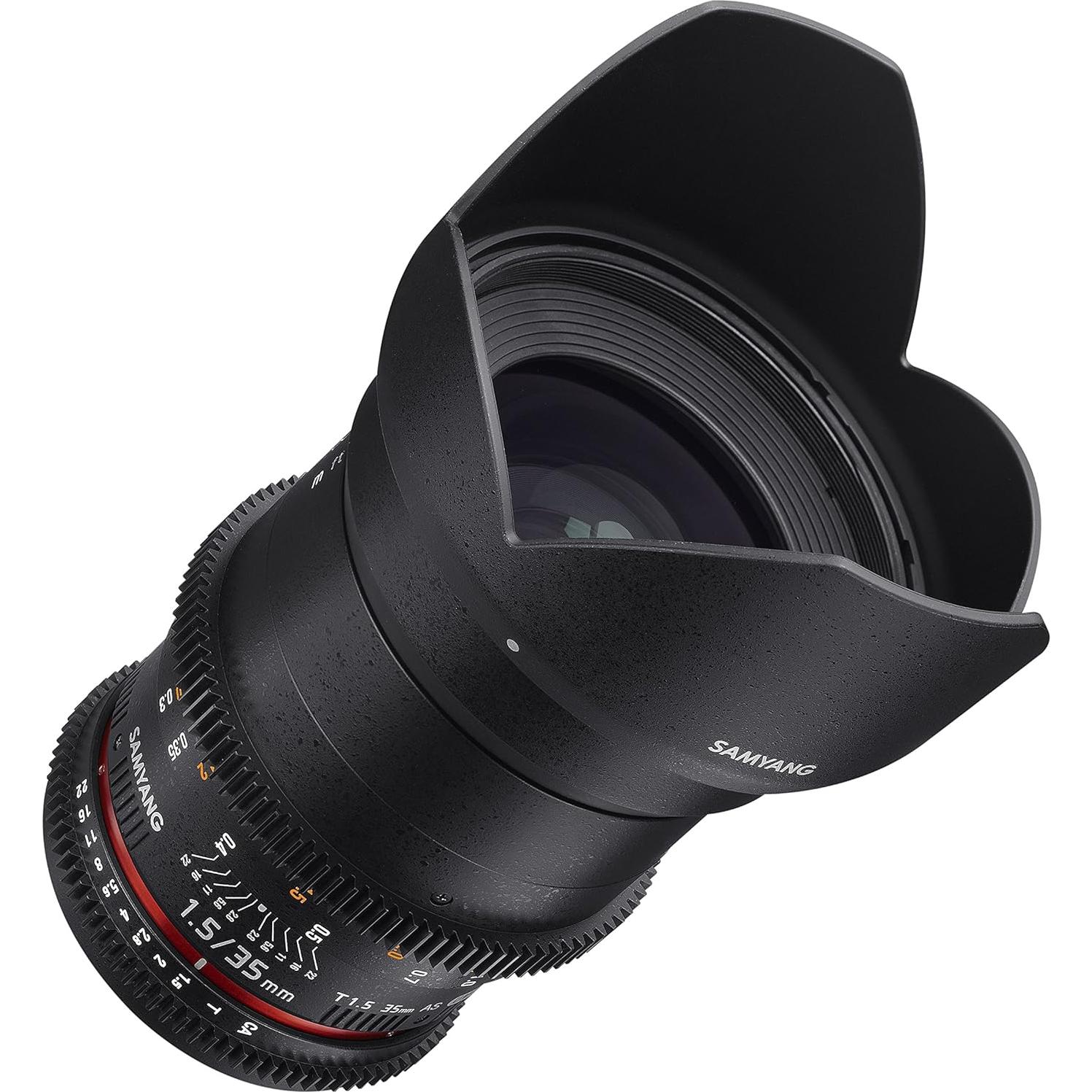 Lente Cine Gran Angular Samyang VDSLR II 35mm T1.5 para Nikon FX