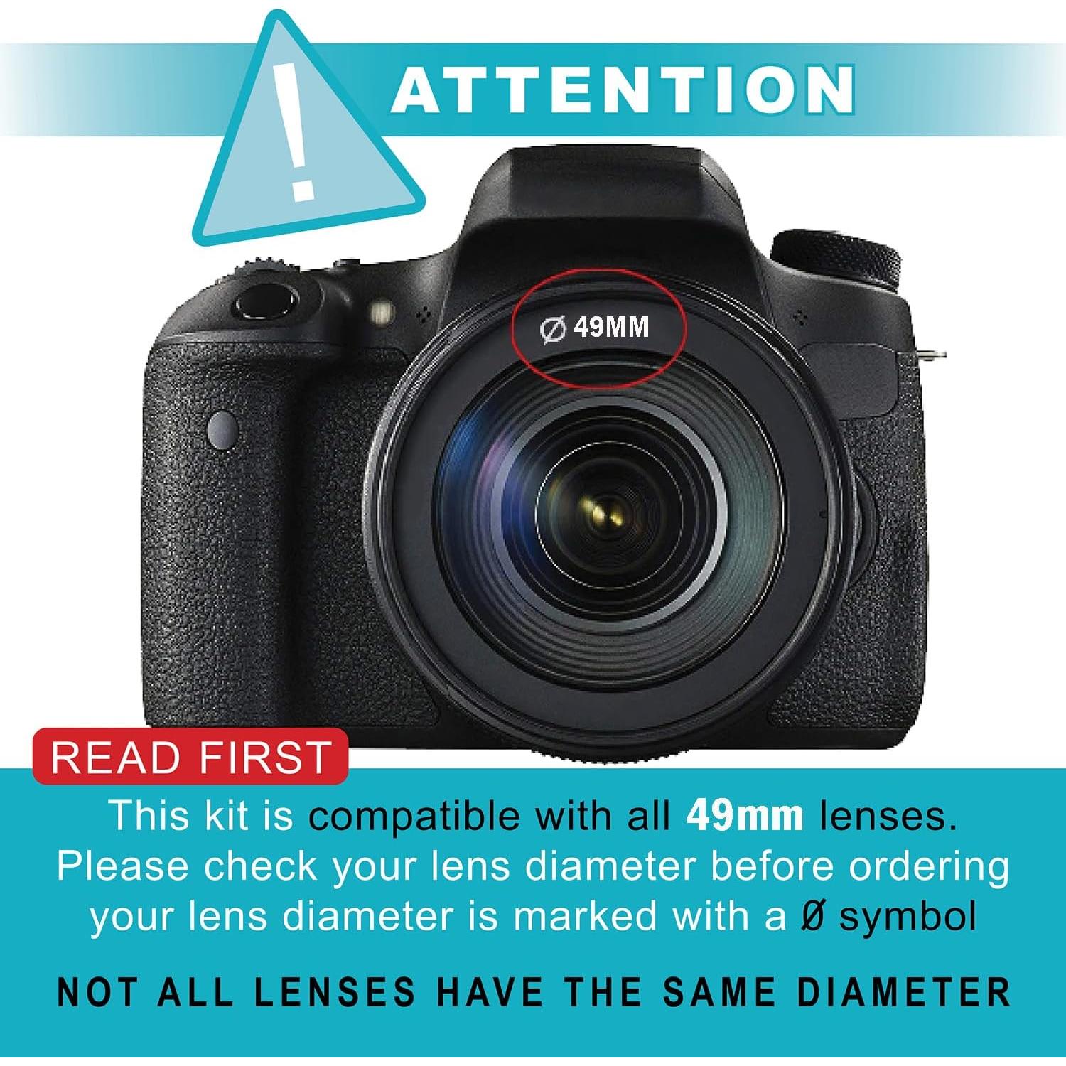 Paquete de Accesorios 49mm para Canon EOS R50 R100 M5 M6