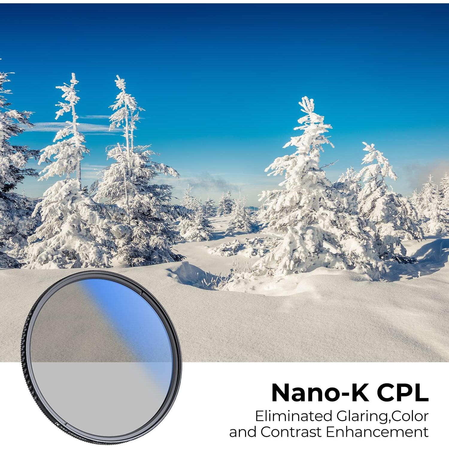 Filtro Polarizador Circular K&F Concept 58mm Ultra Delgado