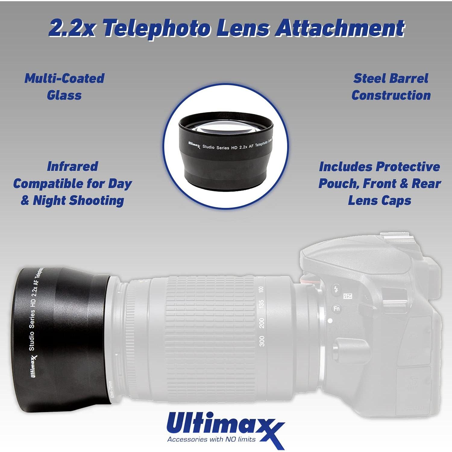 Kit de Accesorios Ultimaxx 49mm para Canon EOS M - Incluye Lentes y Filtros