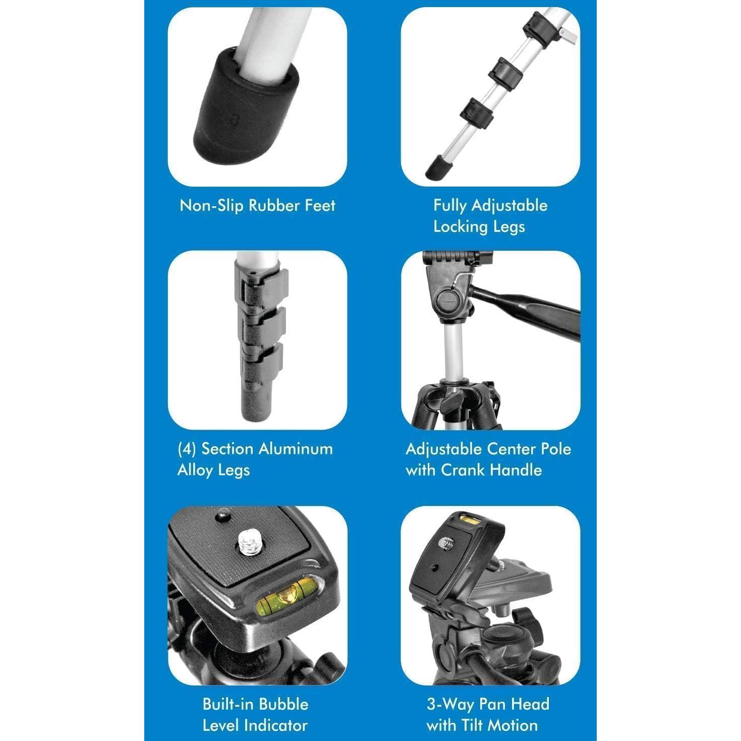 Kit de Accesorios para Canon EOS Rebel T7 T6 T5 T3 - 58MM