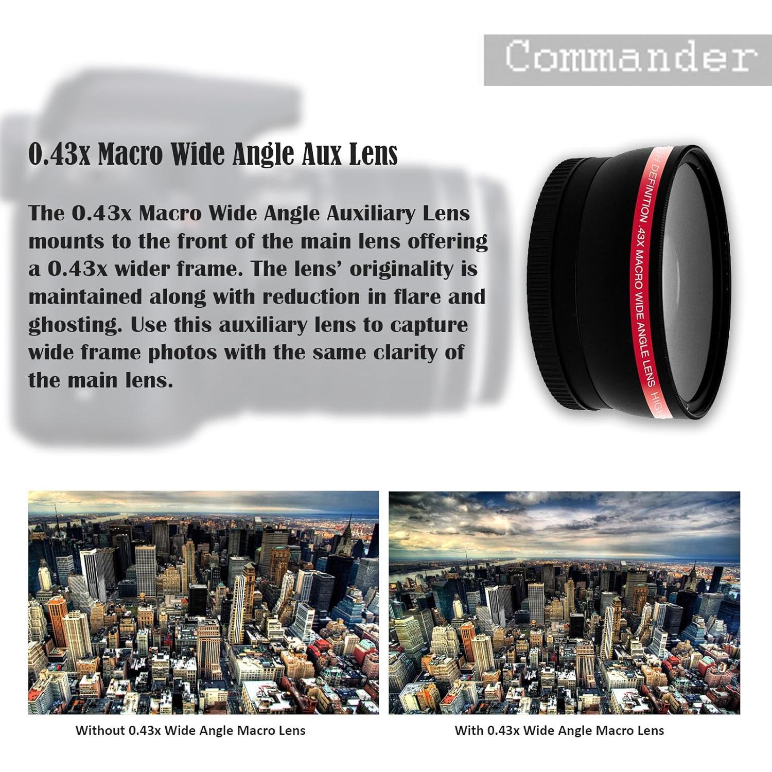 Kit de Accesorios 28 Piezas 58mm para Canon EOS Rebel T7