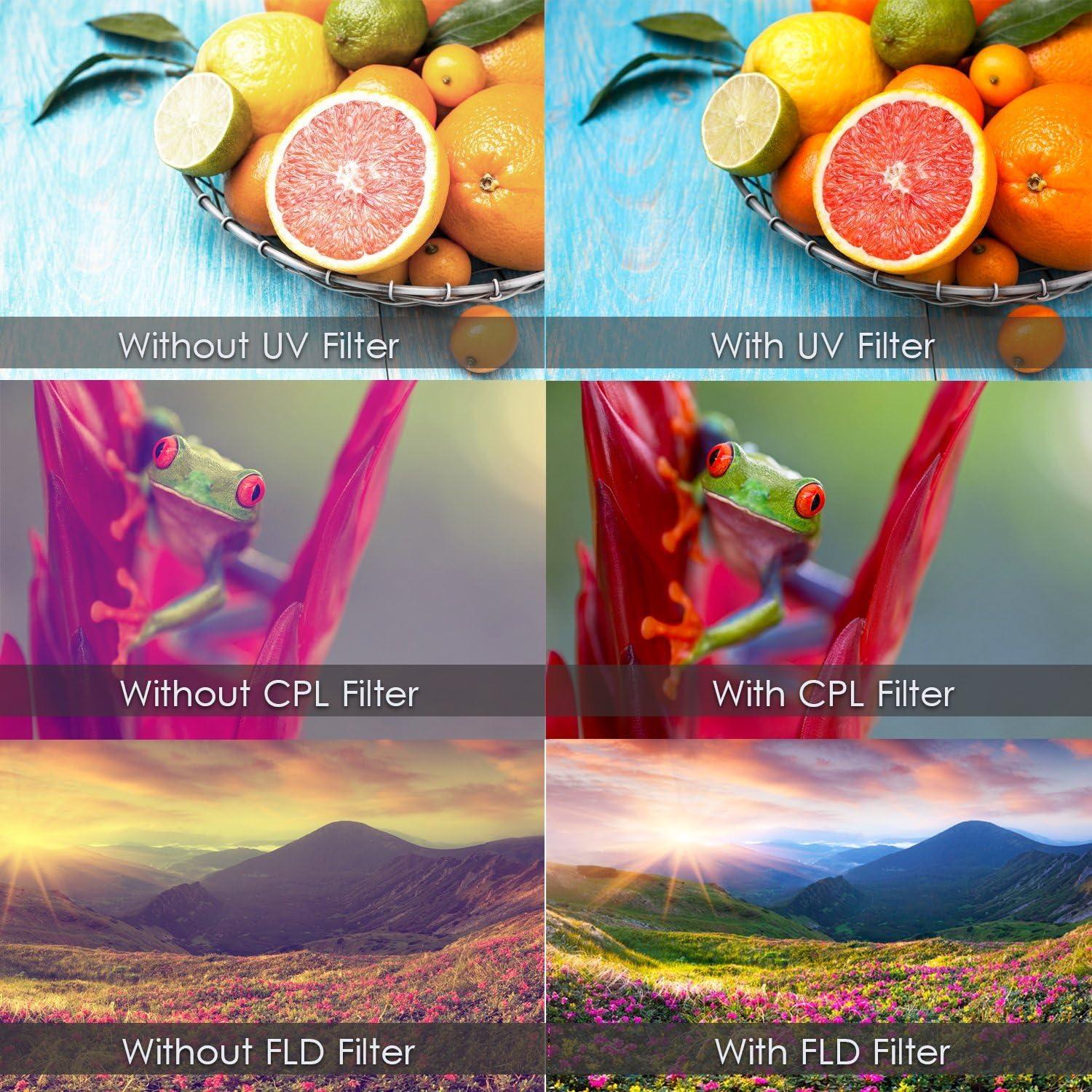 Kit de Accesorios Canon EOS Rebel - Filtros de Lente 58mm