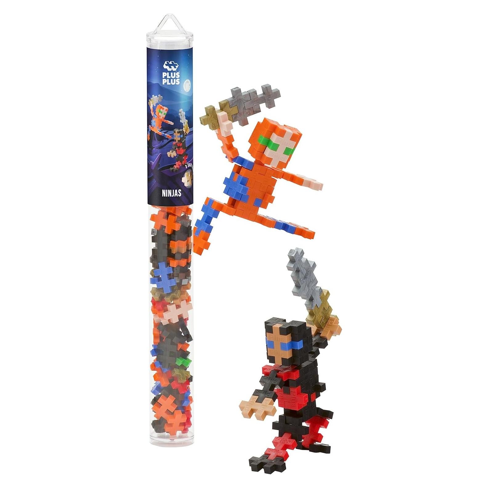 Set Plus Plus de Bloques 3D - Tubo Mini Creador de Ninjas