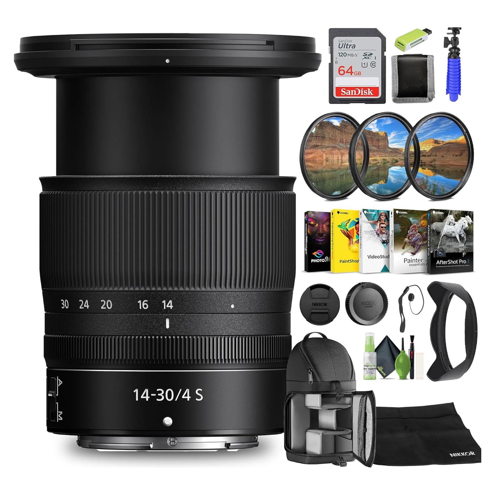 Lente Zoom Nikon NIKKOR Z 14-30mm f/4 S + Accesorios
