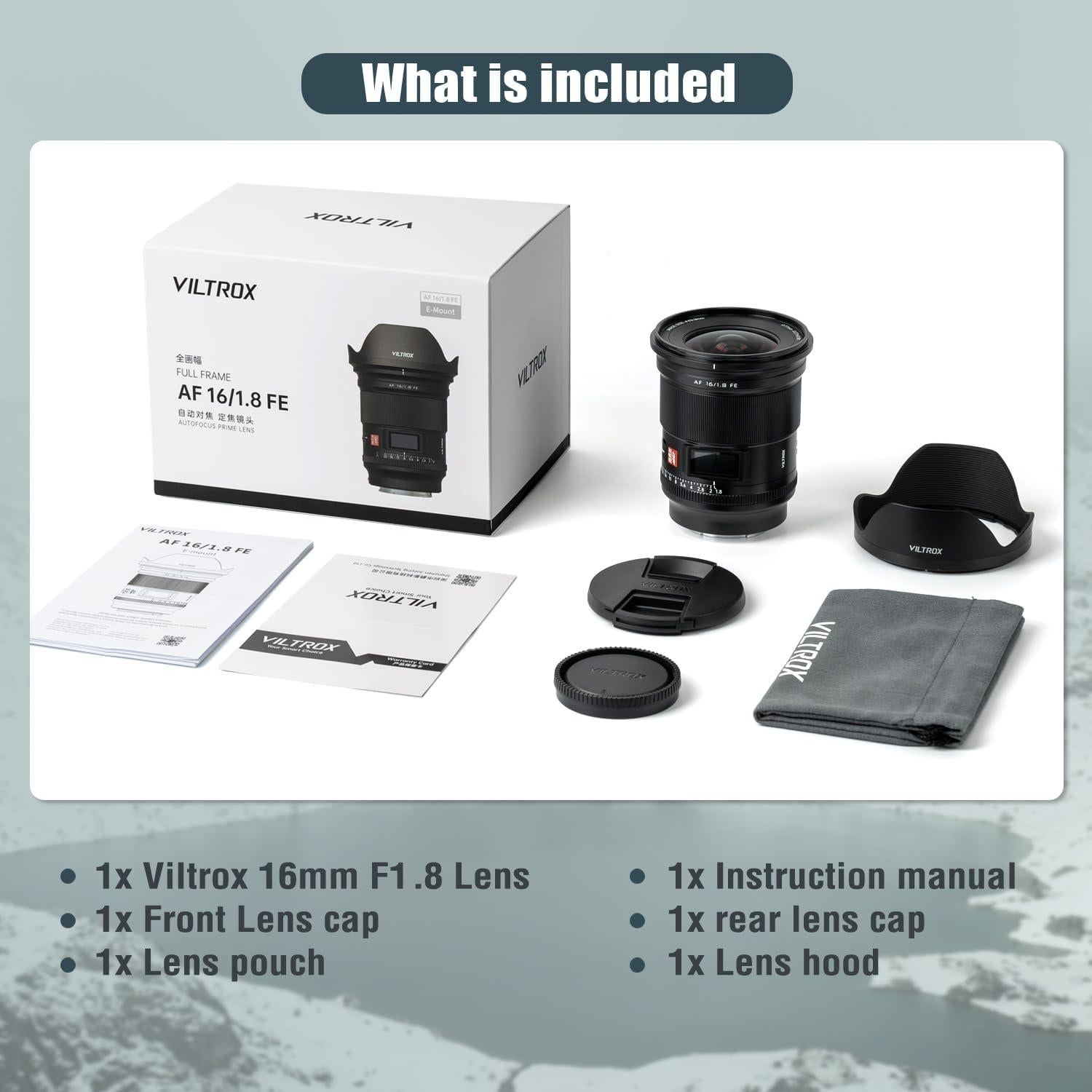 Lente VILTROX 16mm F1.8 Autofocus para Cámaras Sony E-Mount