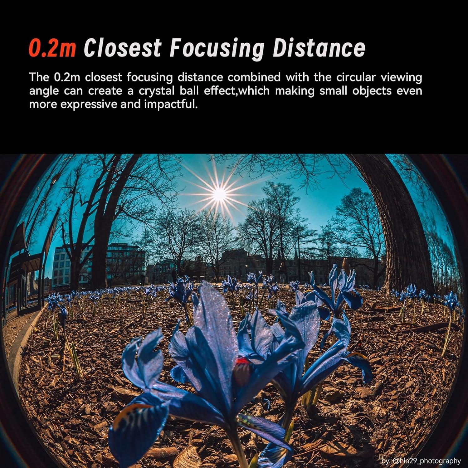 Lente Fisheye ASTRHORI 6.5mm F2.0 para Cámaras Sony E