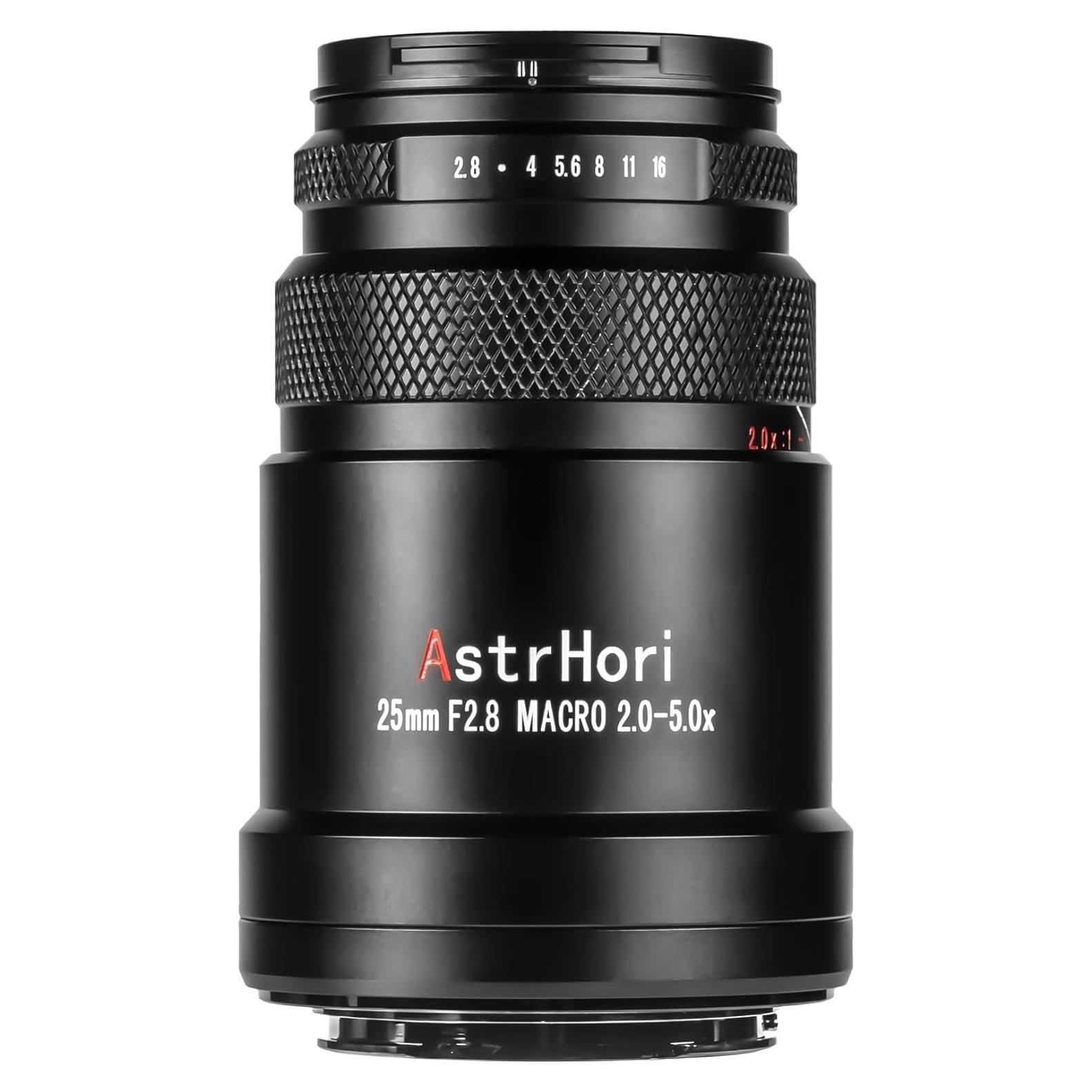 Lente Macro AstrHori 25mm F2.8 2-5X para cámaras Sony E-Mount