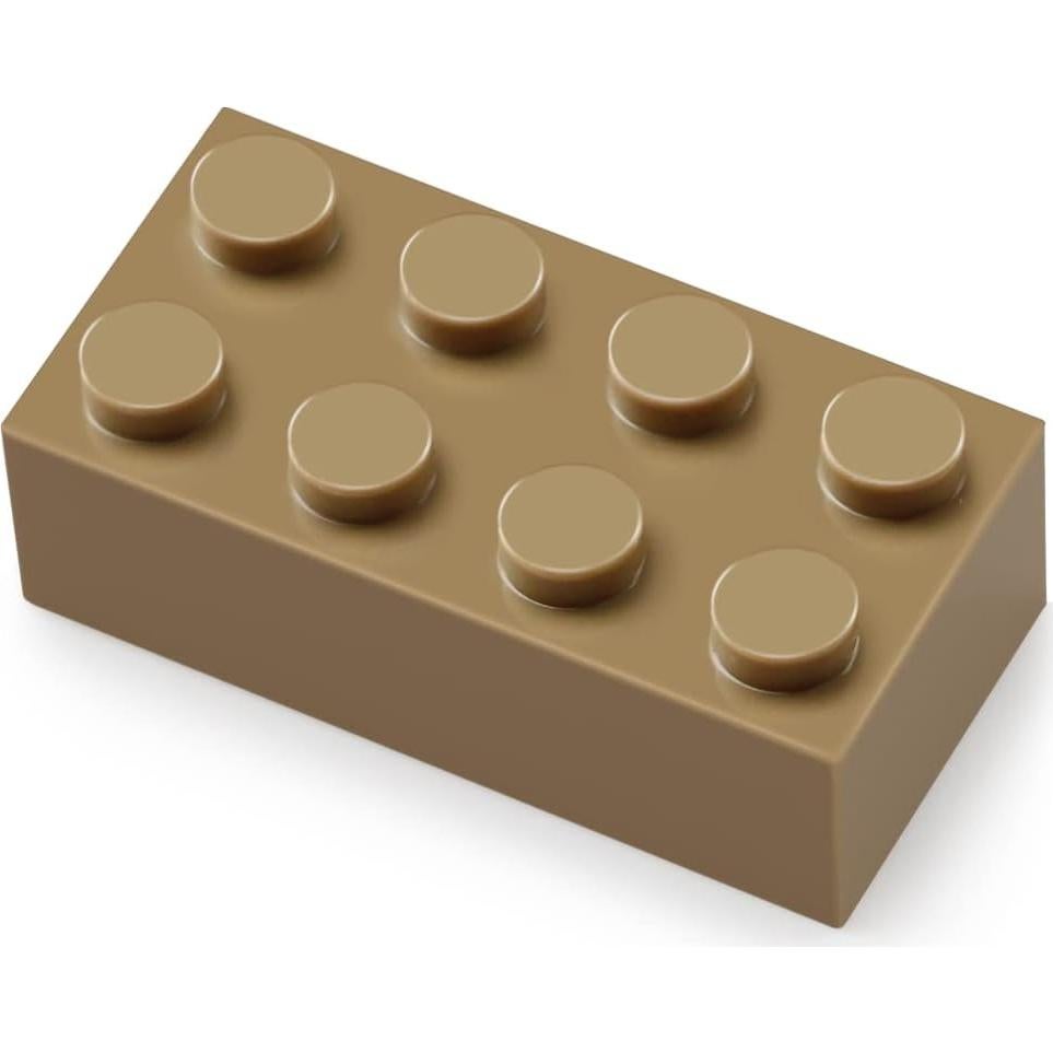 Ladrillos 2x4 Feleph 320 Piezas Marrón Oscuro Juego Creativo