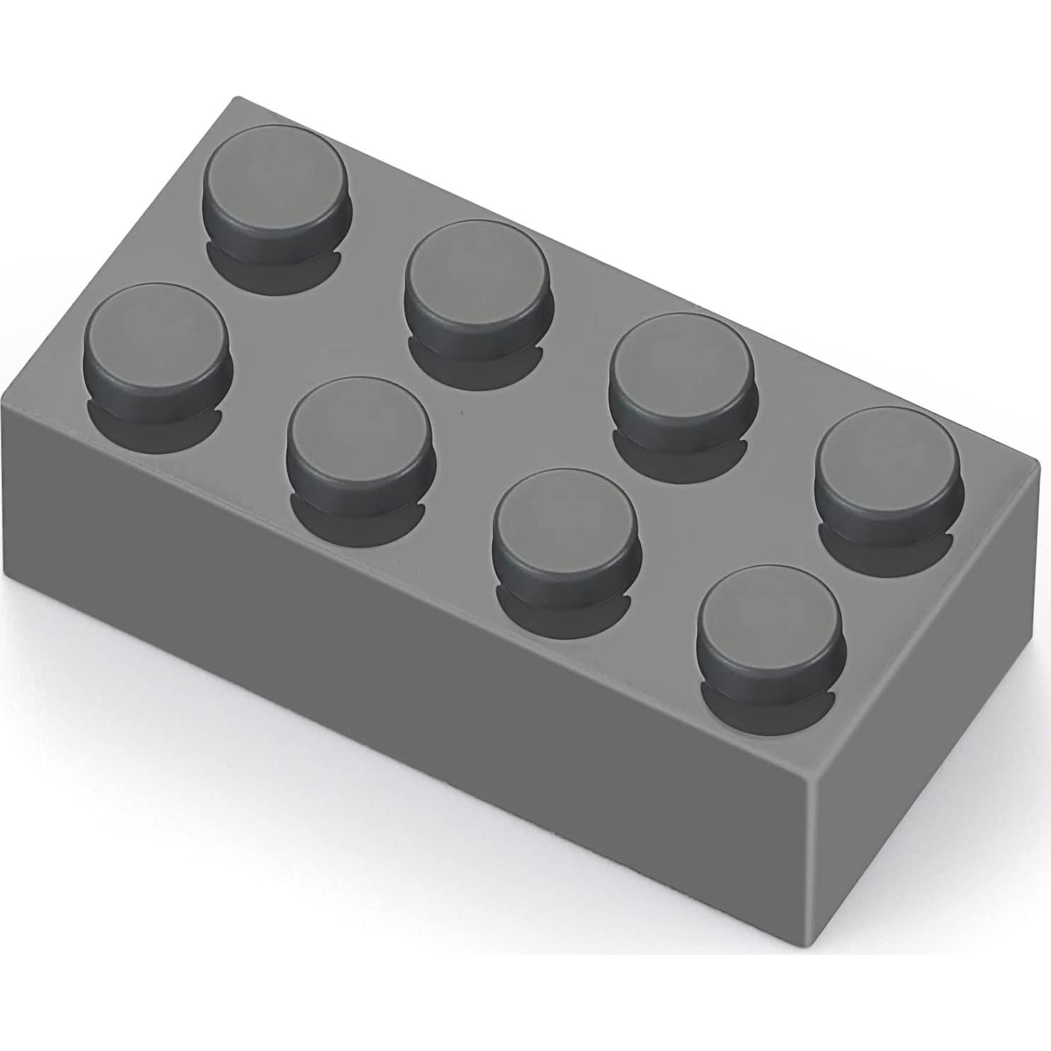 Ladrillos de Construcción Feleph 100 Piezas 2x4 Gris Oscuro