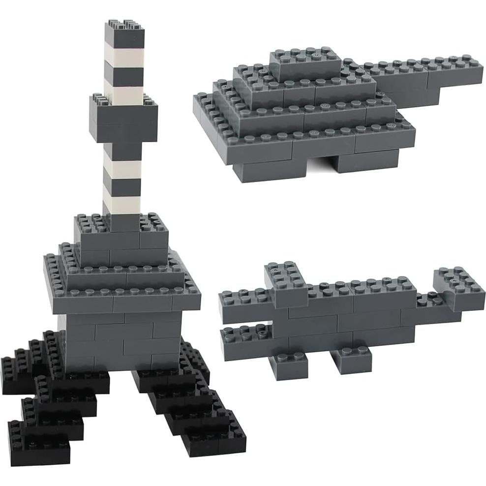 Ladrillos de Construcción Feleph 100 Piezas 2x4 Gris Oscuro