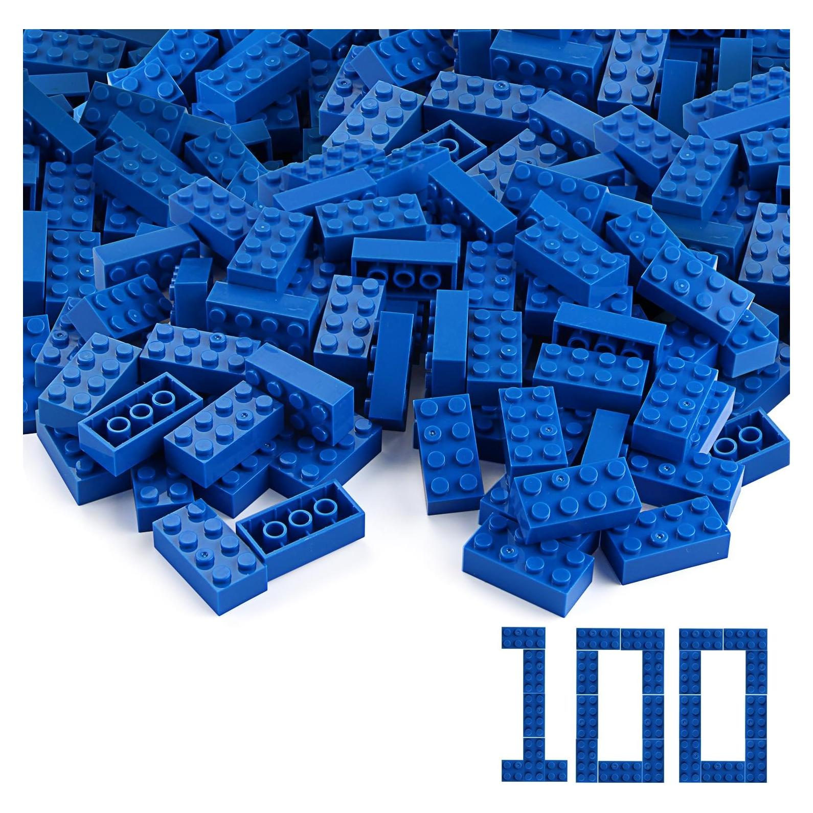 Juego de Bloques de Construcción Feleph 100 Piezas Azules