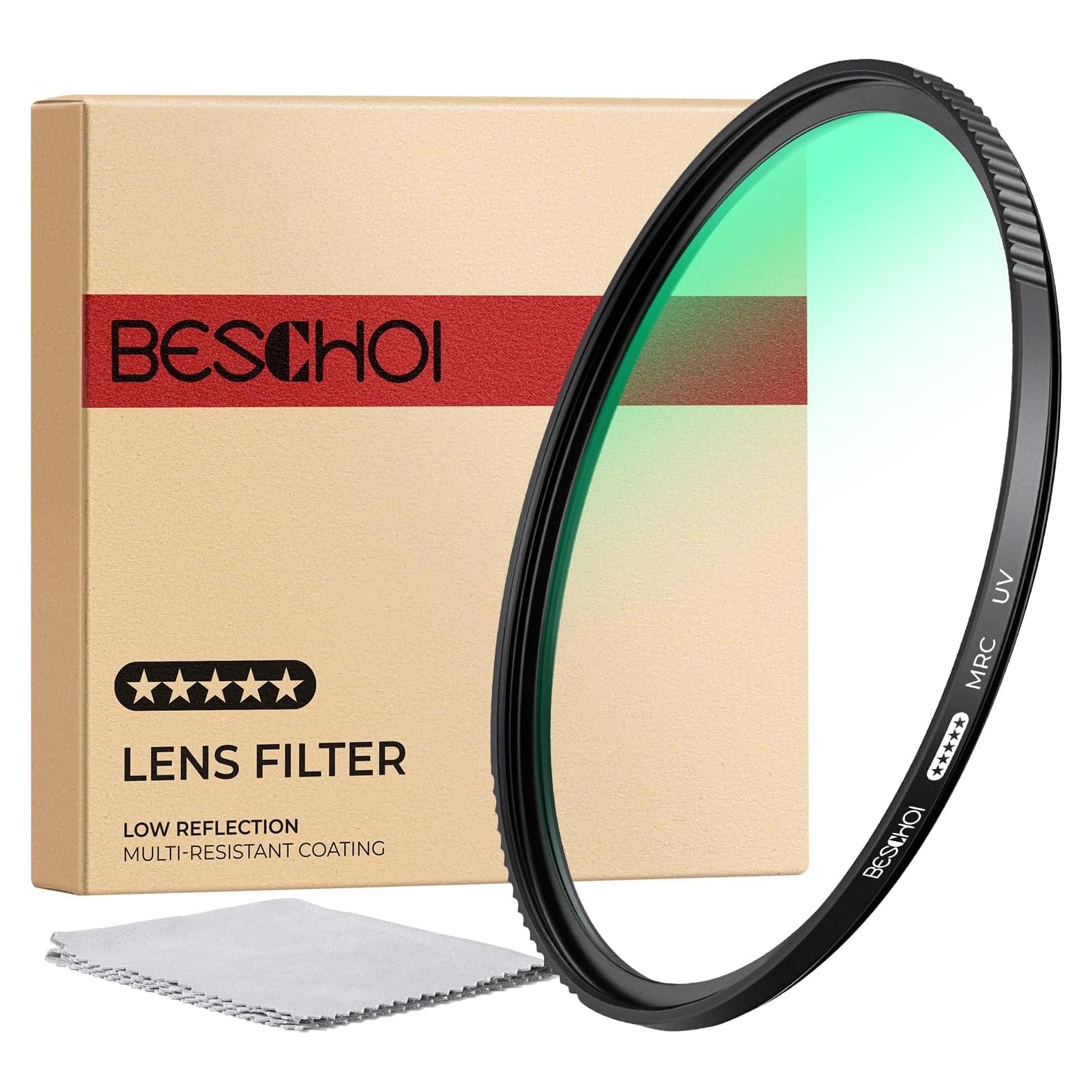 Filtro UV de Protección Beschoi 72mm - Vidrio Óptico HD