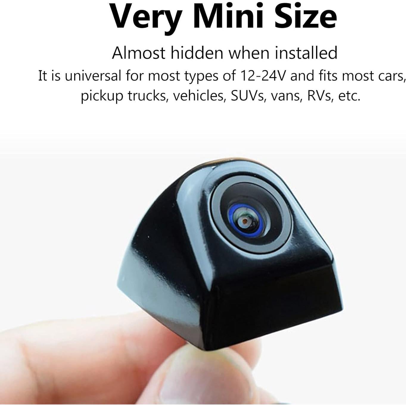 Cámara de Respaldo QODOLSI QOSXT1000BL, Impermeable HD 170°