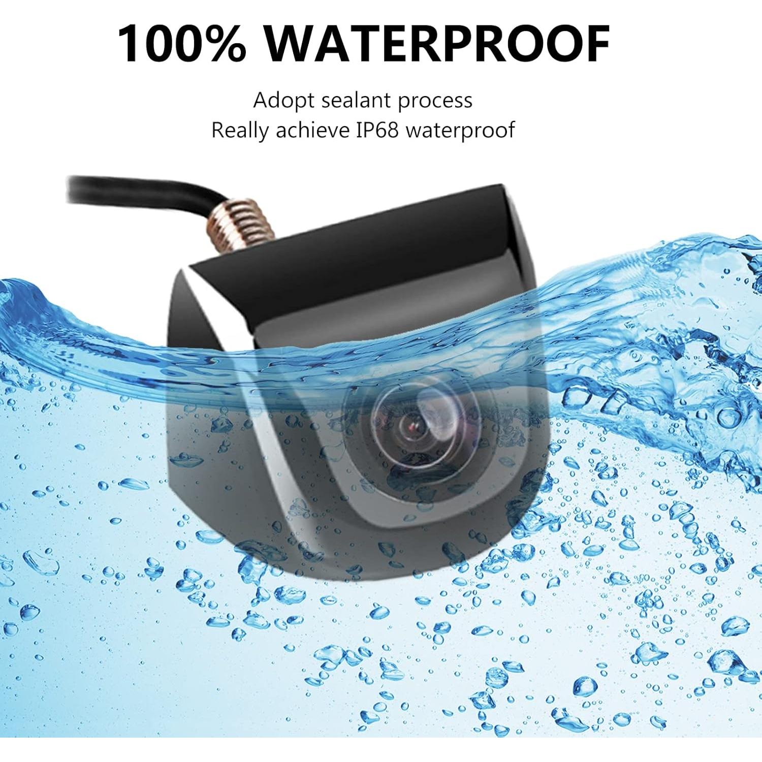 Cámara de Respaldo QODOLSI QOSXT1000BL, Impermeable HD 170°