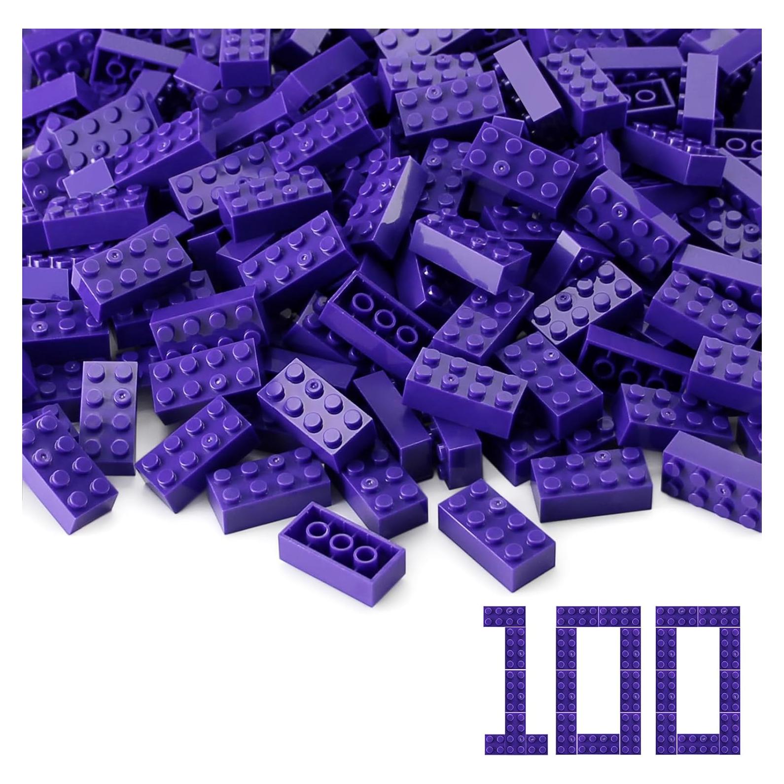 Ladrillos 2x4 Morados Oscuros Feleph 100 Piezas Kit Creativo