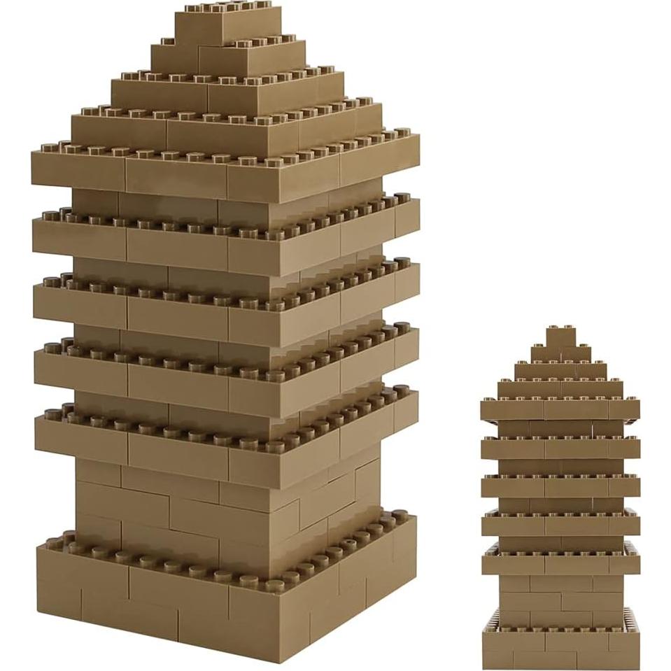 Ladrillos 2x4 Feleph 100 Piezas Marrón Oscuro Set Creativo