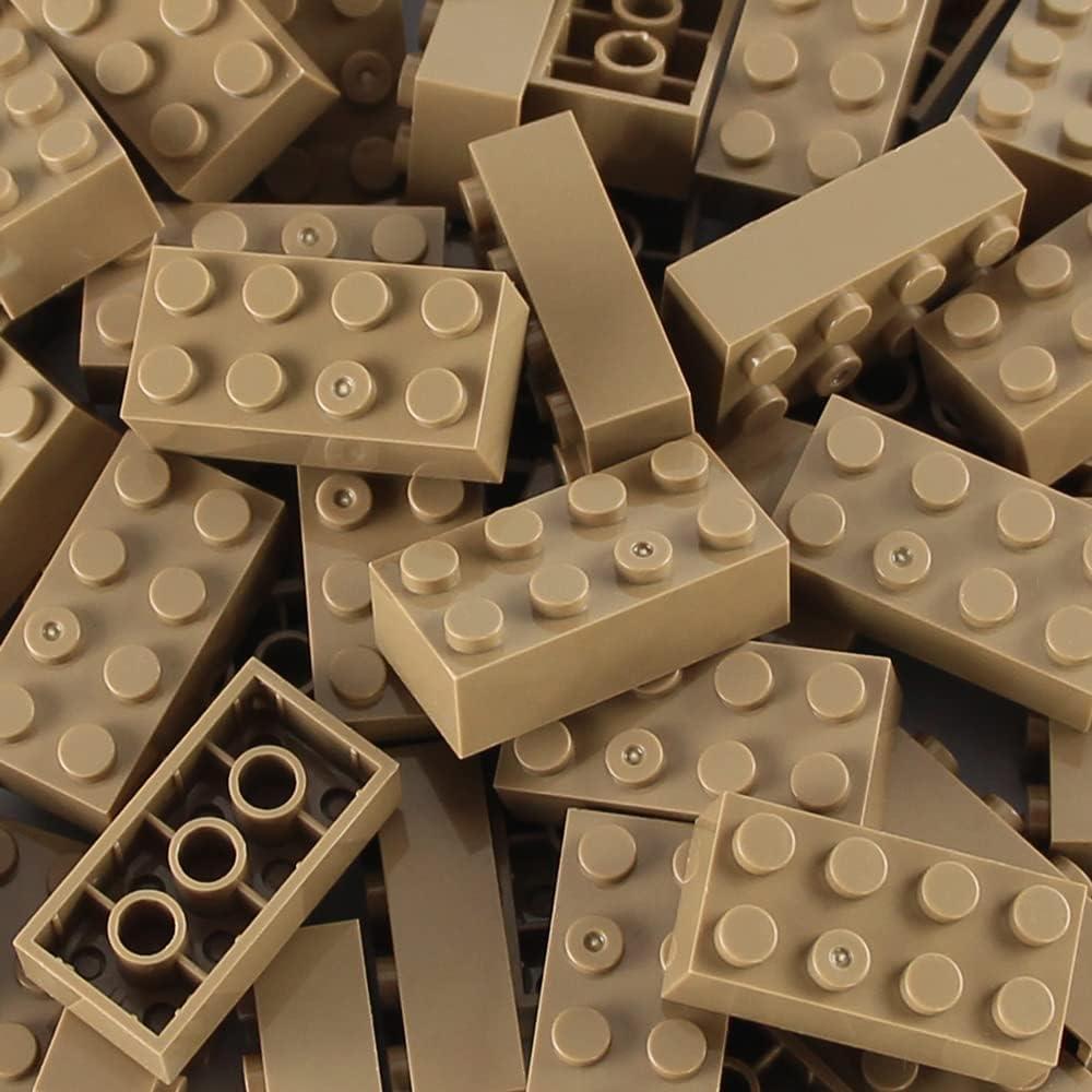 Ladrillos 2x4 Feleph 100 Piezas Marrón Oscuro Set Creativo