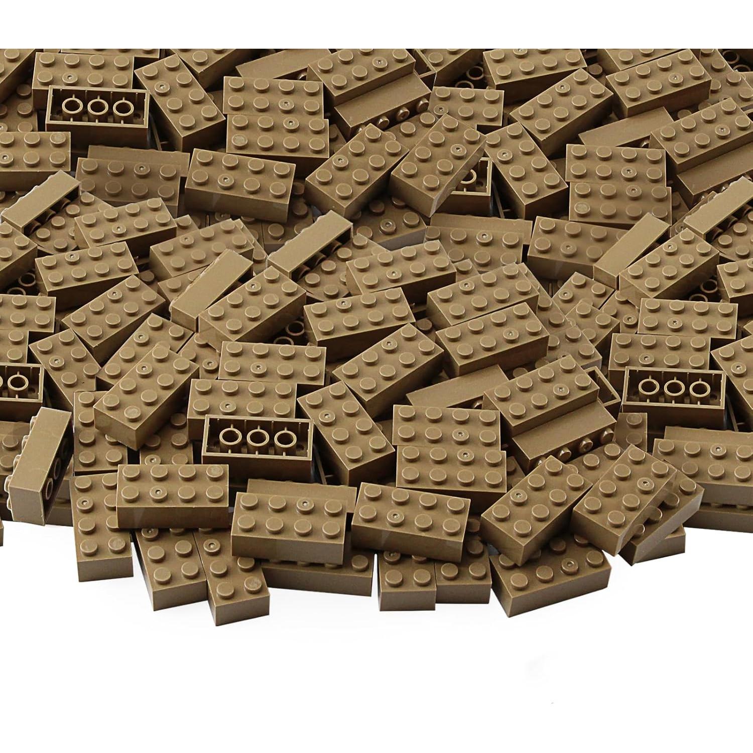 Ladrillos 2x4 Feleph 100 Piezas Marrón Oscuro Set Creativo