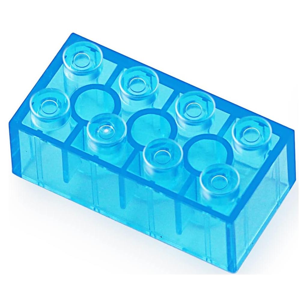 Bloques de Construcción Feleph 320 Piezas Azul Transparente
