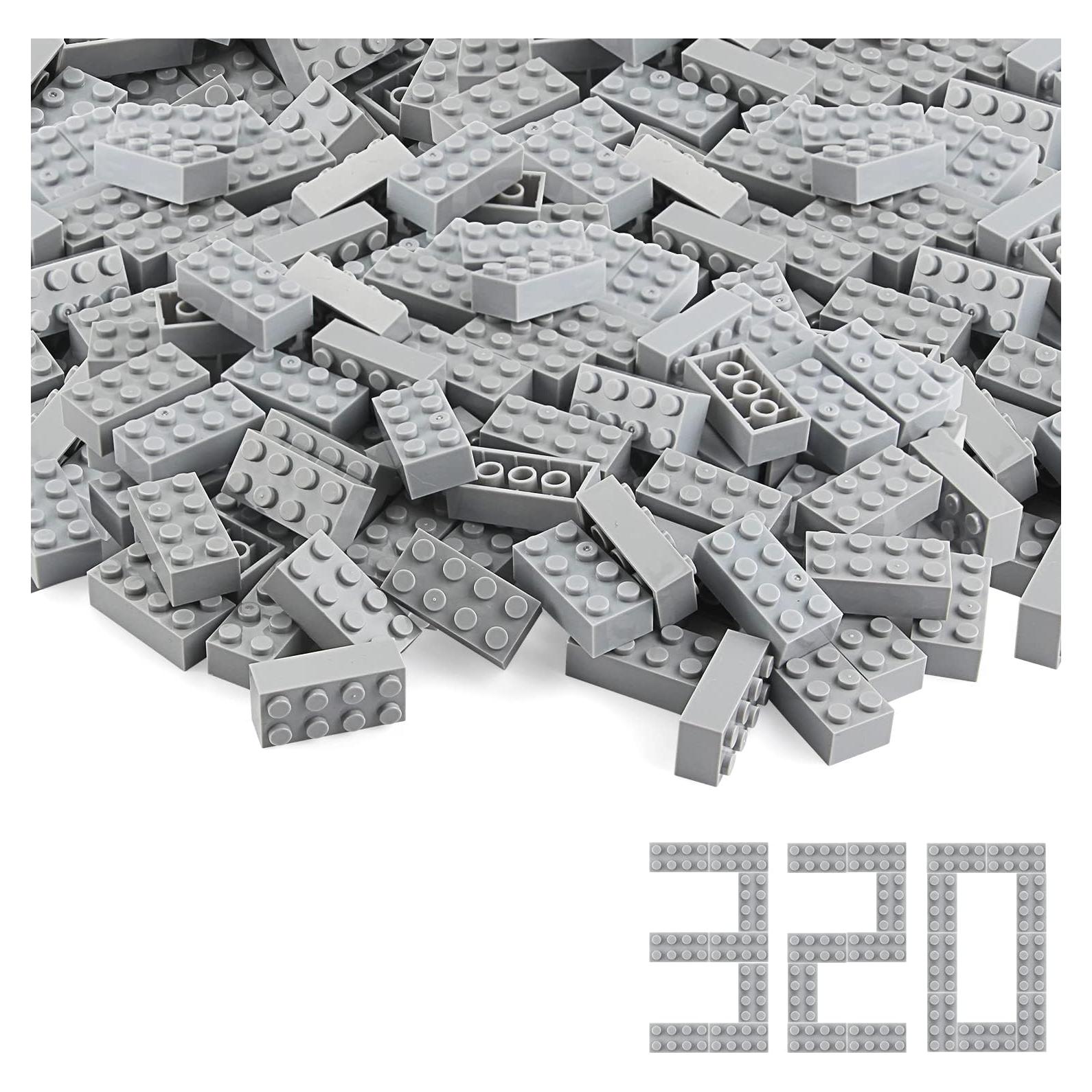 Bloques de Construcción Feleph 320 Piezas Gris Claro