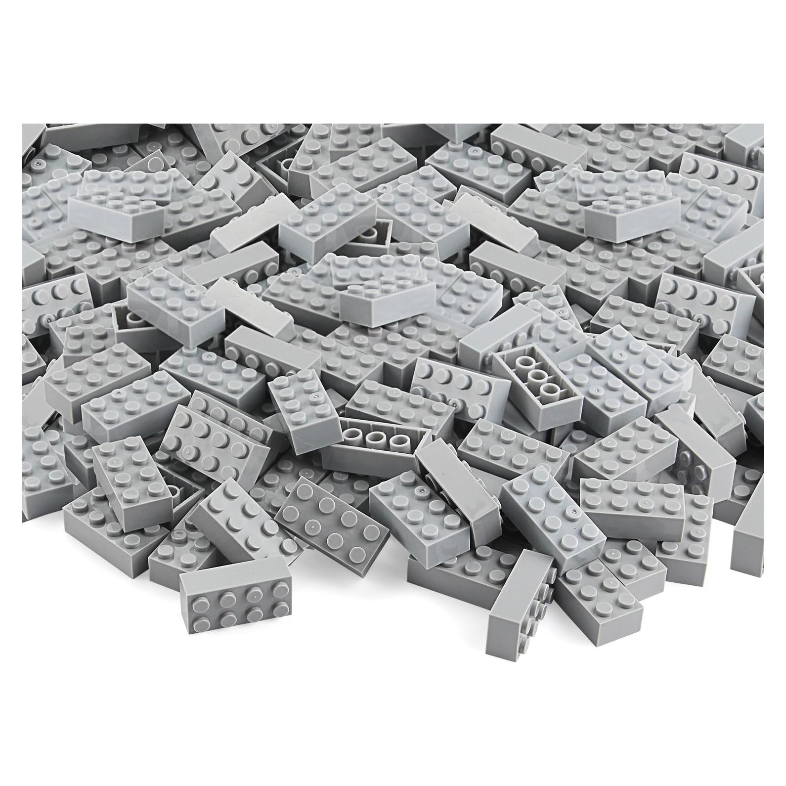 Ladrillos de Construcción Feleph 100pcs 2x4 Gris Claro