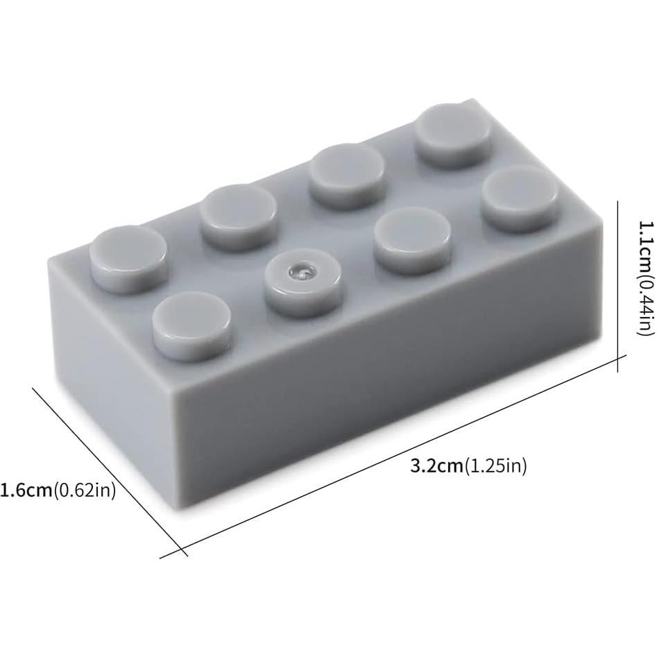 Ladrillos de Construcción Feleph 100pcs 2x4 Gris Claro