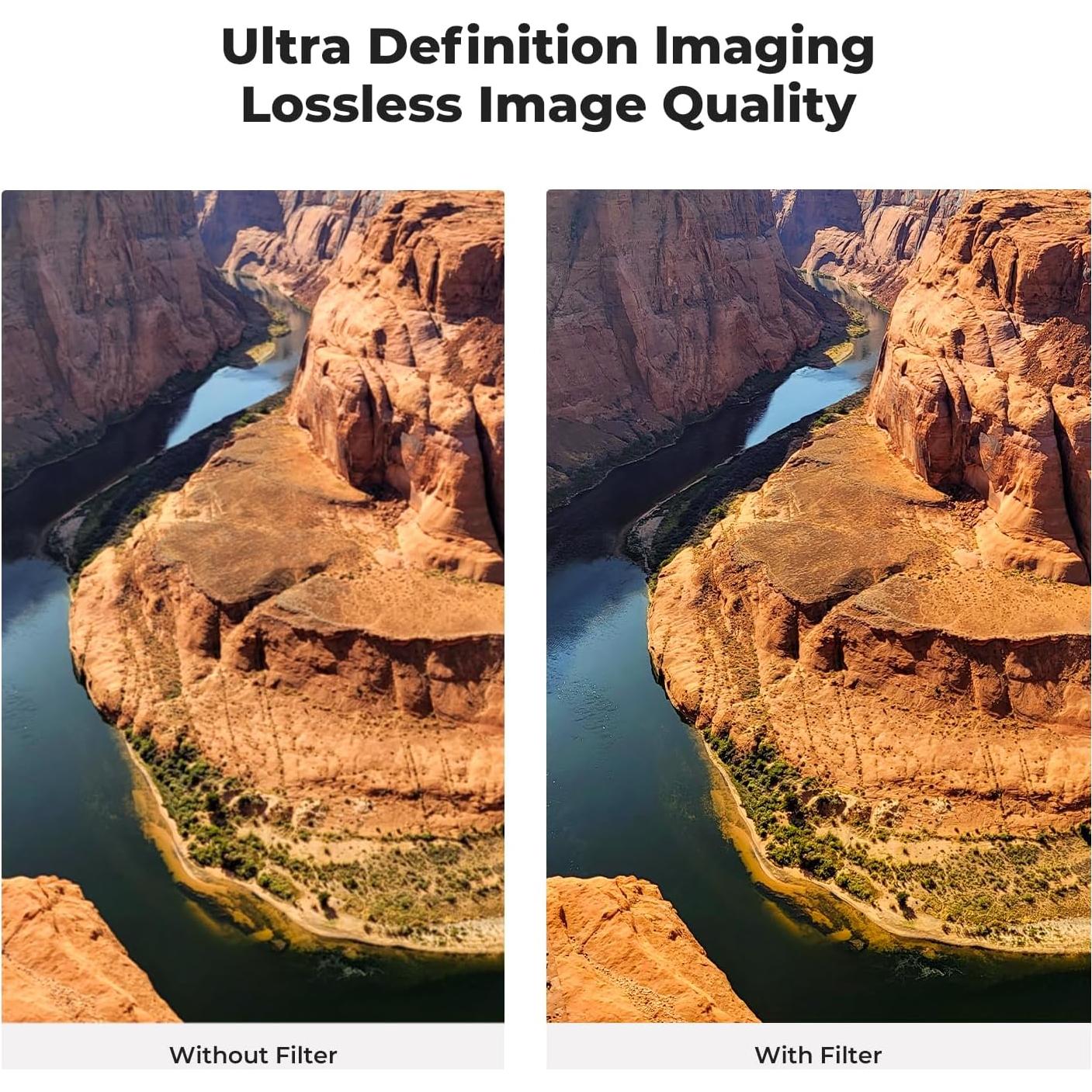 Filtro UV K&F Concept 49mm Vidrio Templado HD Resistente