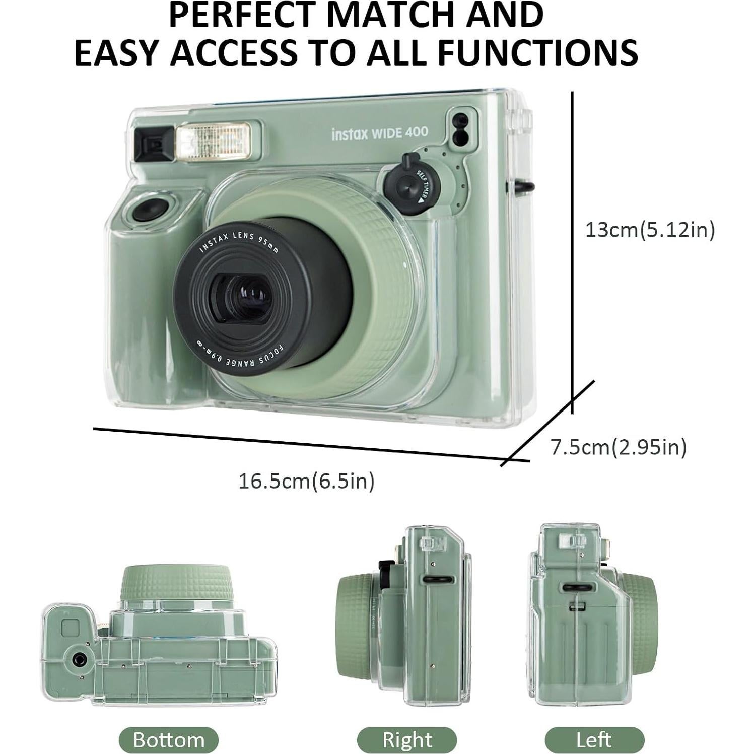 Funda Clara Ancha para Fujifilm Instax Wide 400 con Correa