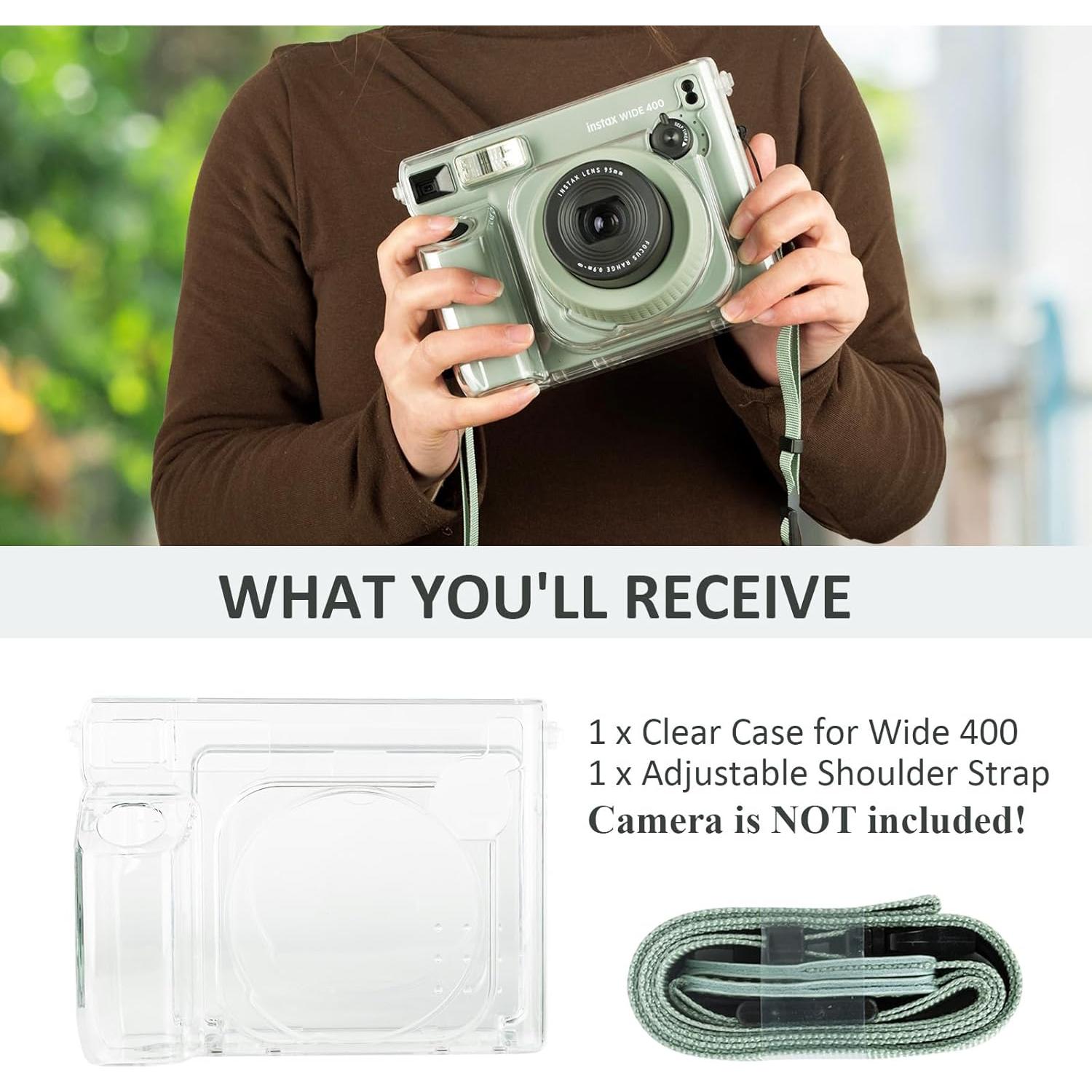 Funda Clara Ancha para Fujifilm Instax Wide 400 con Correa