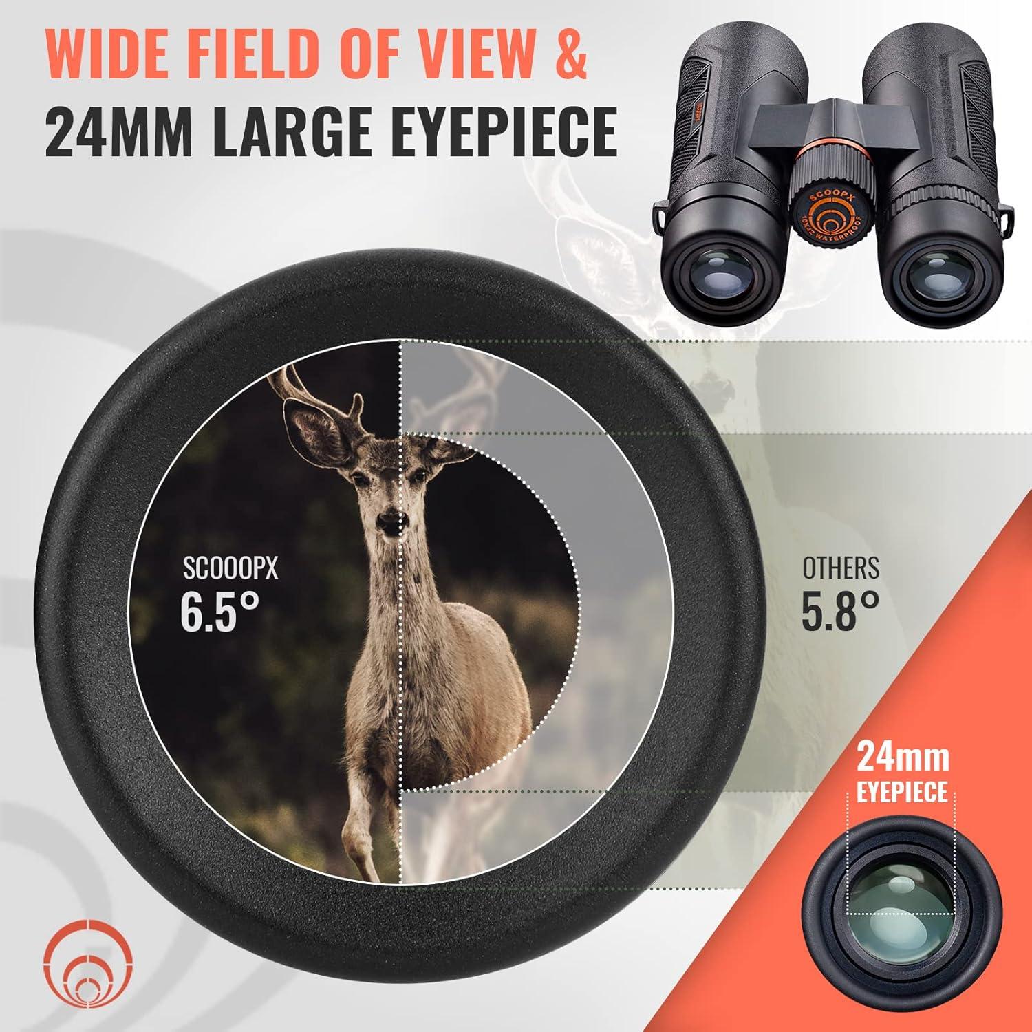 Prismáticos Ultra HD ScoopX S-BW19 10x42 Impermeables 0.68kg