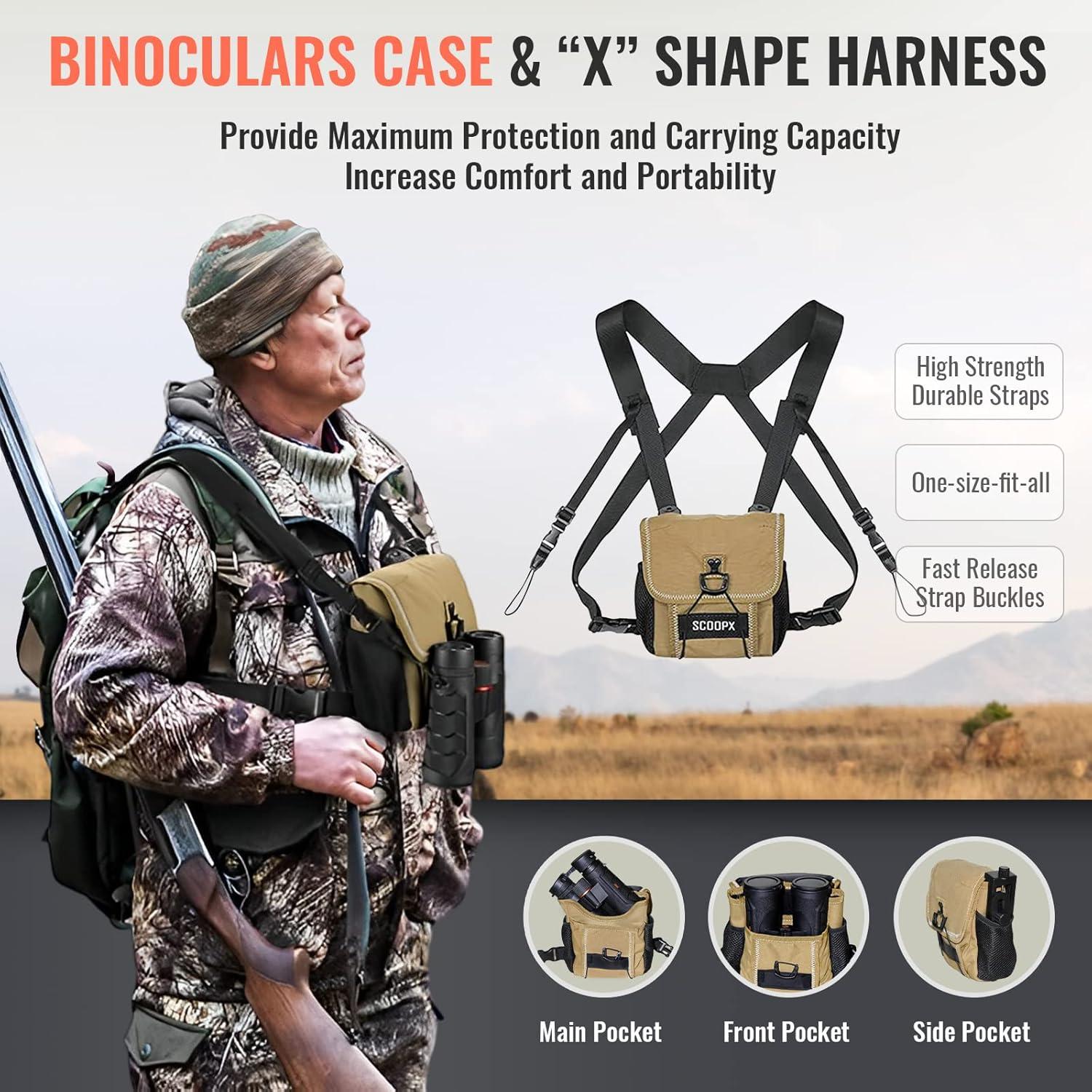 Prismáticos Ultra HD ScoopX S-BW19 10x42 Impermeables 0.68kg