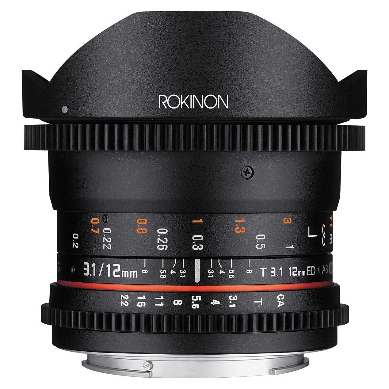 Lente Rokinon Cine DS 12mm T3.1 Ojo de Pez para Canon