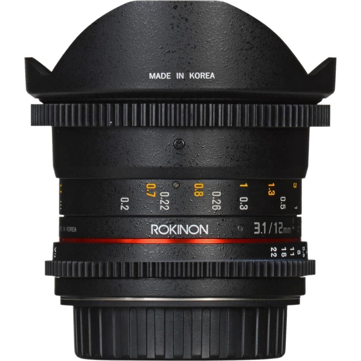 Lente Rokinon Cine DS 12mm T3.1 Ojo de Pez para Canon