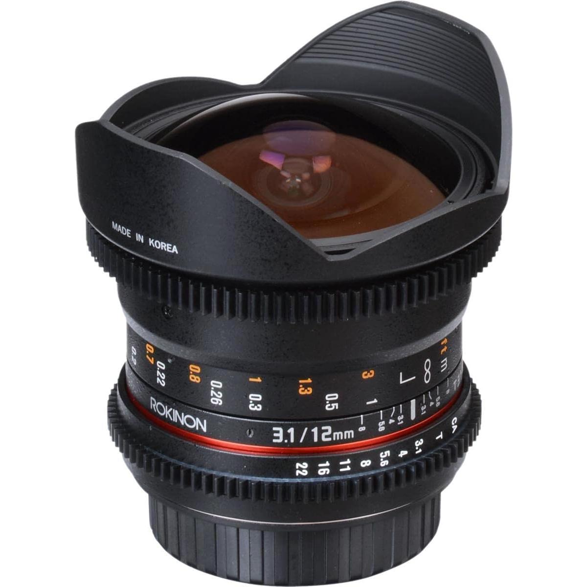 Lente Rokinon Cine DS 12mm T3.1 Ojo de Pez para Canon