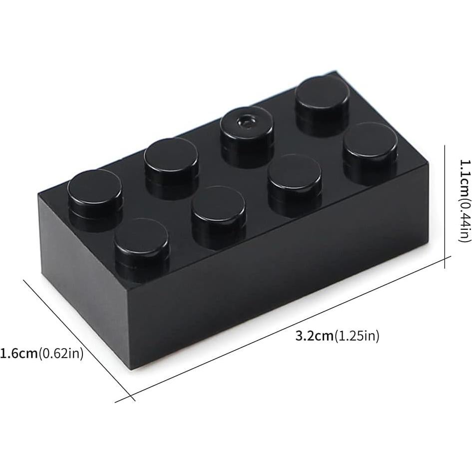 Ladrillos de Construcción Feleph 100 Piezas 2x4 Color Negro