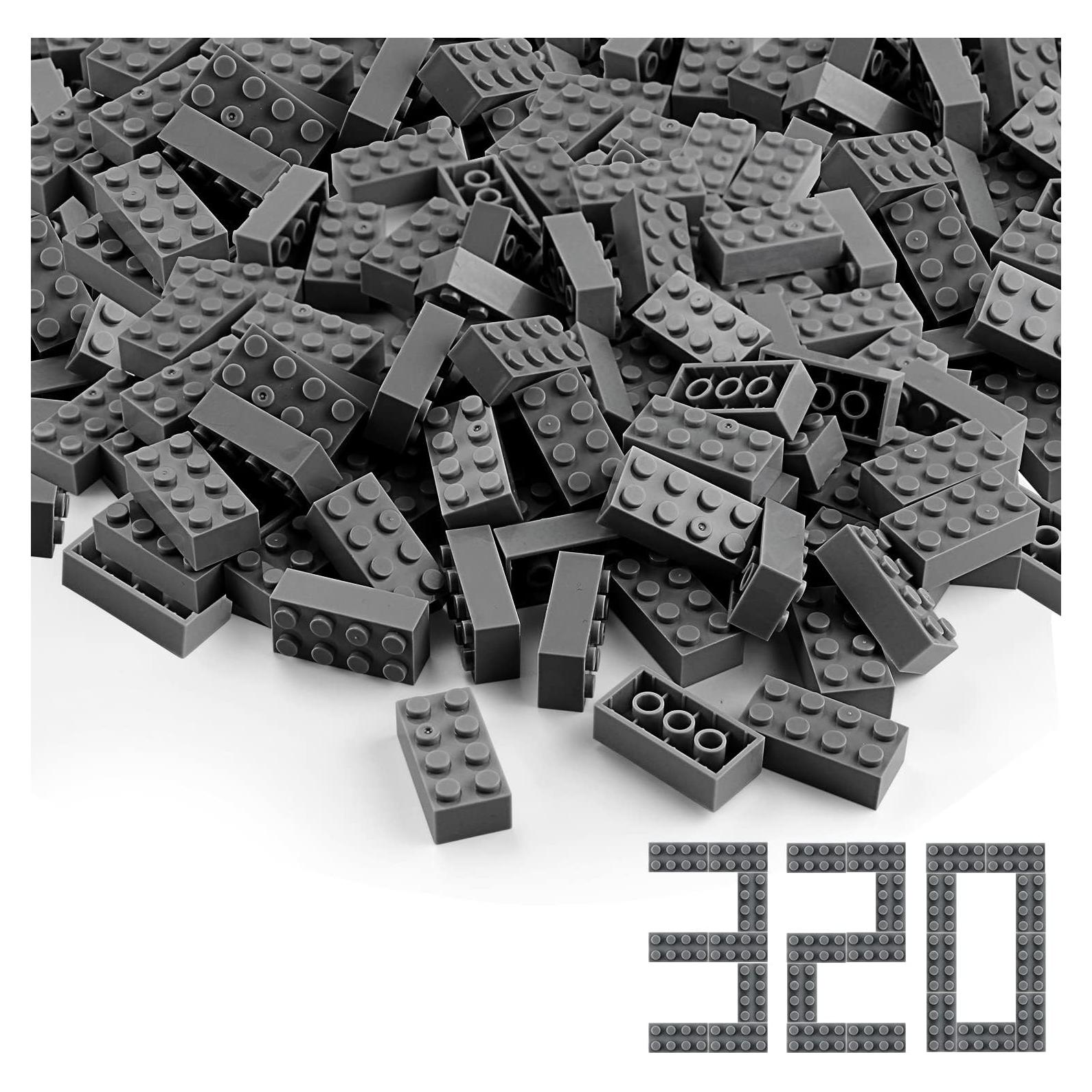 Bloques de Construcción Feleph 320 Piezas Gris Oscuro