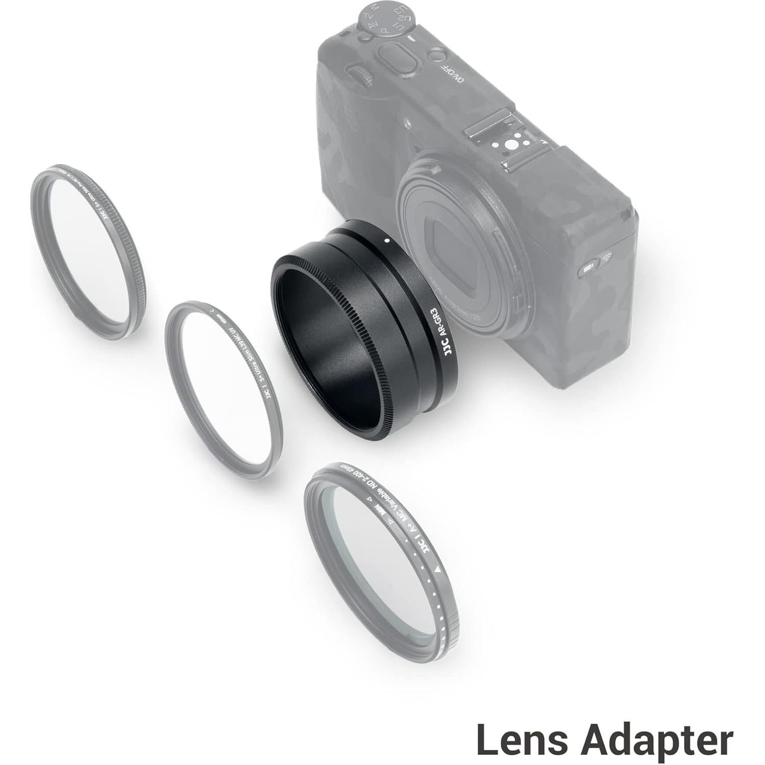 Adaptador de Filtro JJC AR-GR3 para Cámara Ricoh GR III 49mm