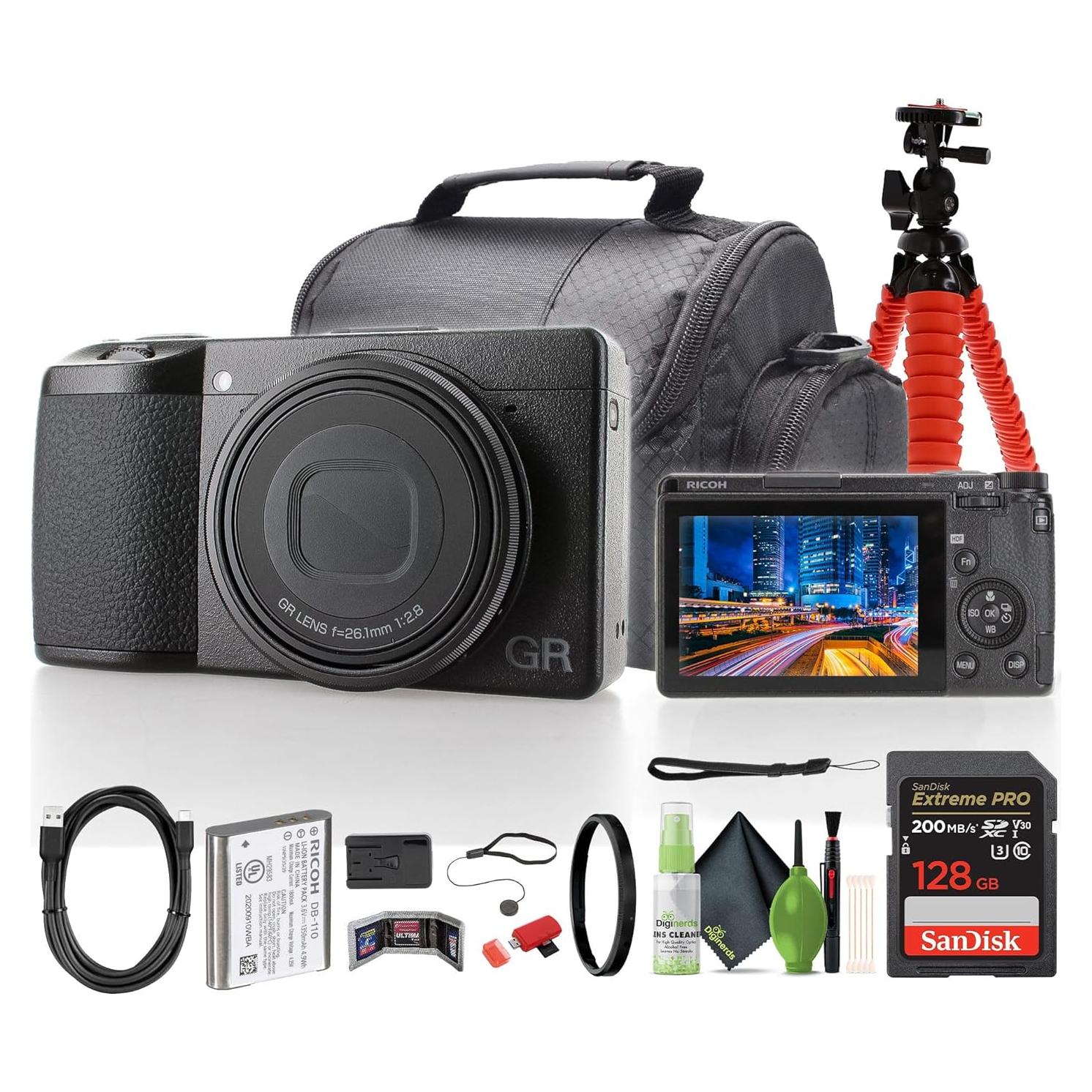 Cámara Digital Compacta Ricoh GR IIIx HDF 24.2MP + Accesorios