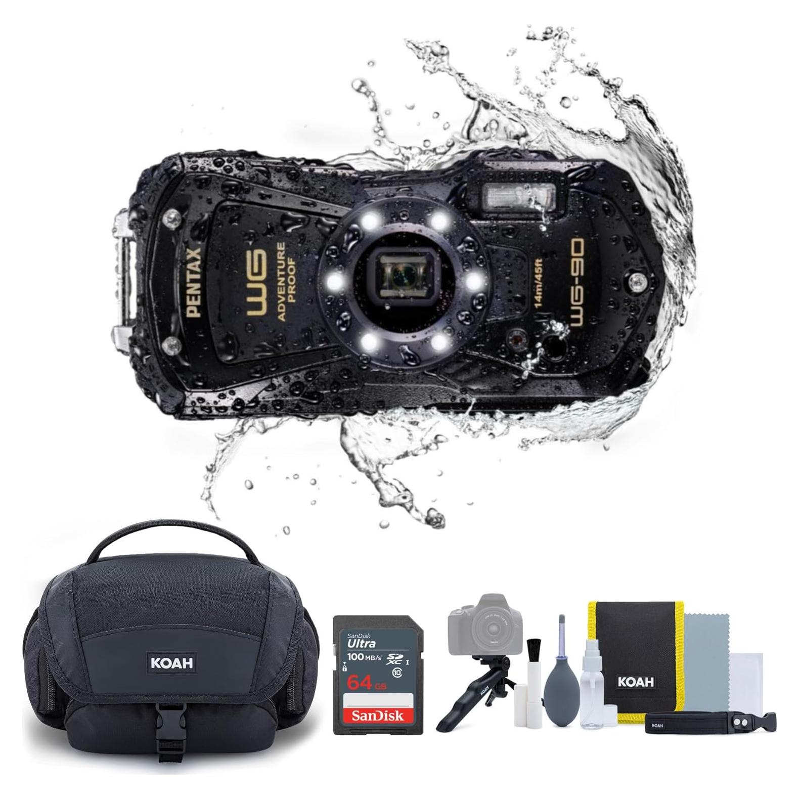 Cámara Compacta RICOH PENTAX WG-90 Negra Resistente al Agua