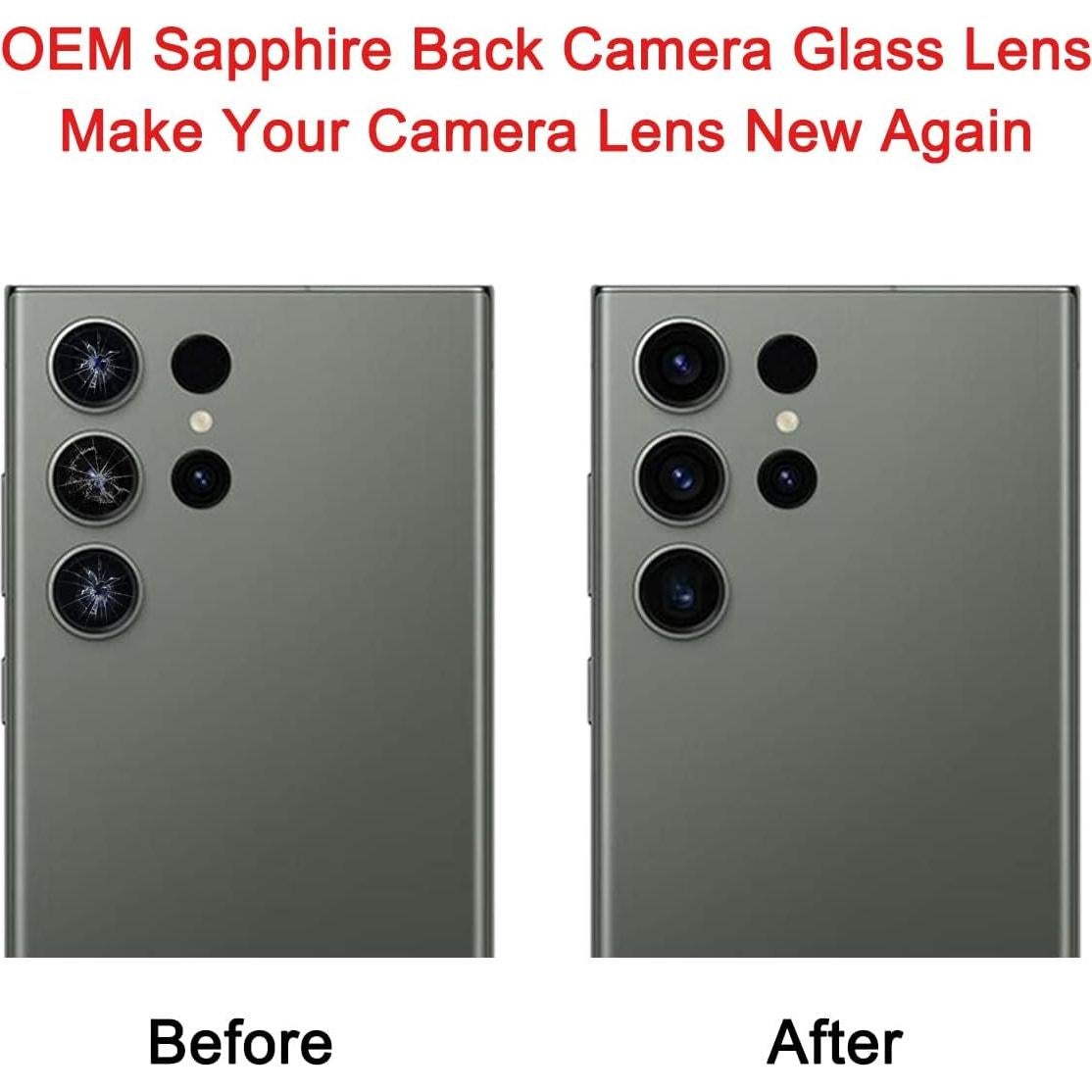 Juego de Reemplazo Lente de Cámara Samsung Galaxy S23 Ultra