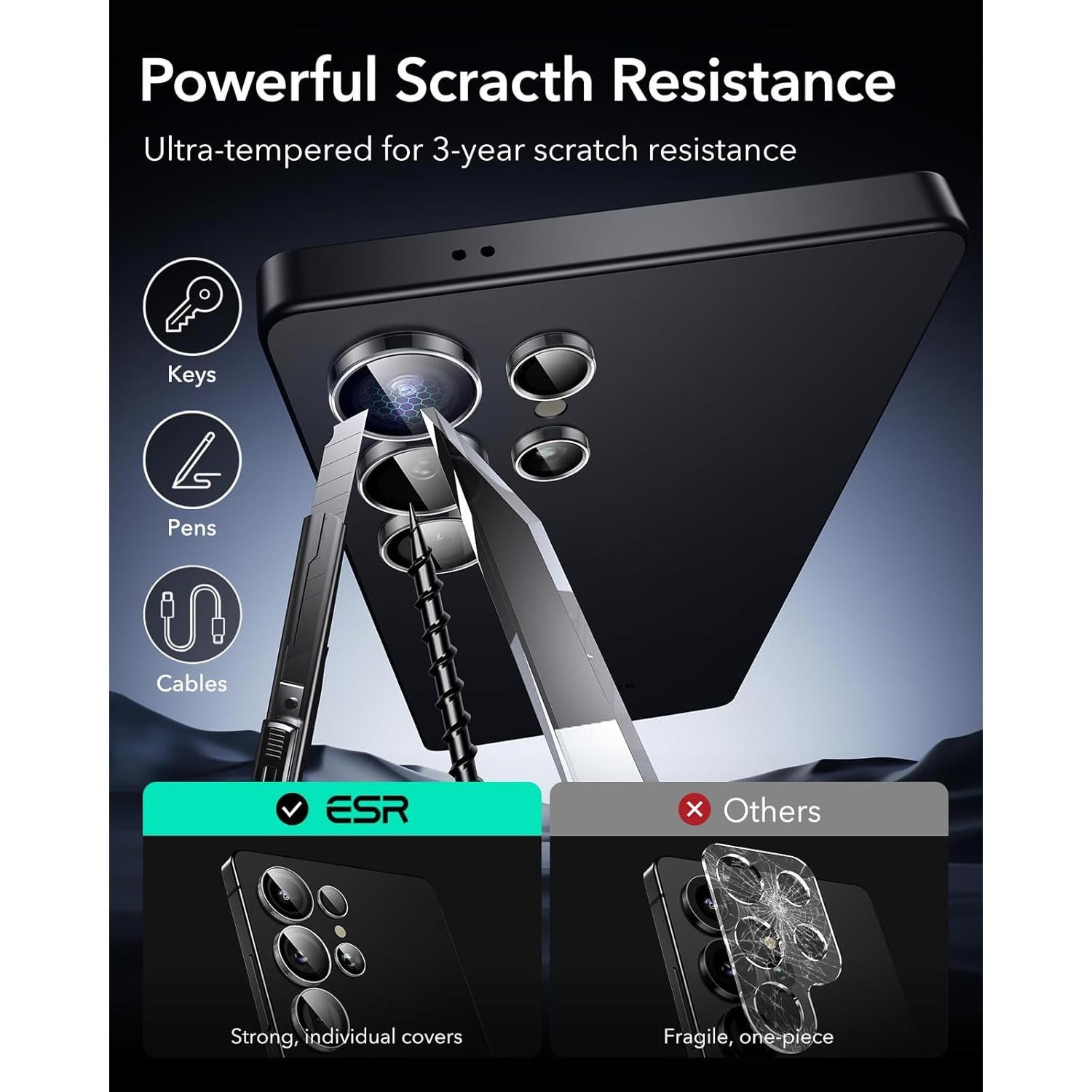 Protector de Lente de Cámara ESR para Samsung Galaxy S25 Ultra