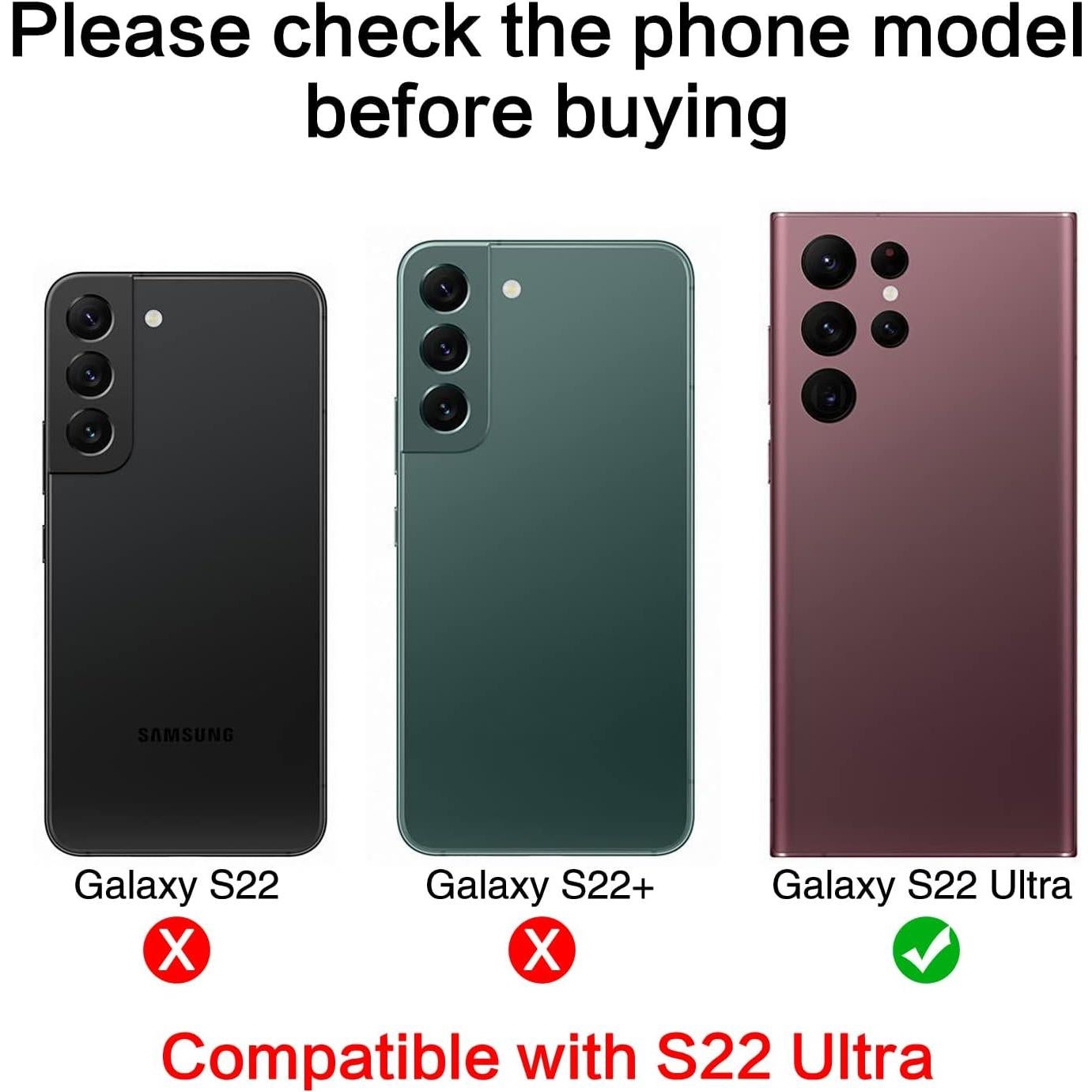 2 Cristales de Lente de Cámara ASDAWN para Galaxy S22 Ultra