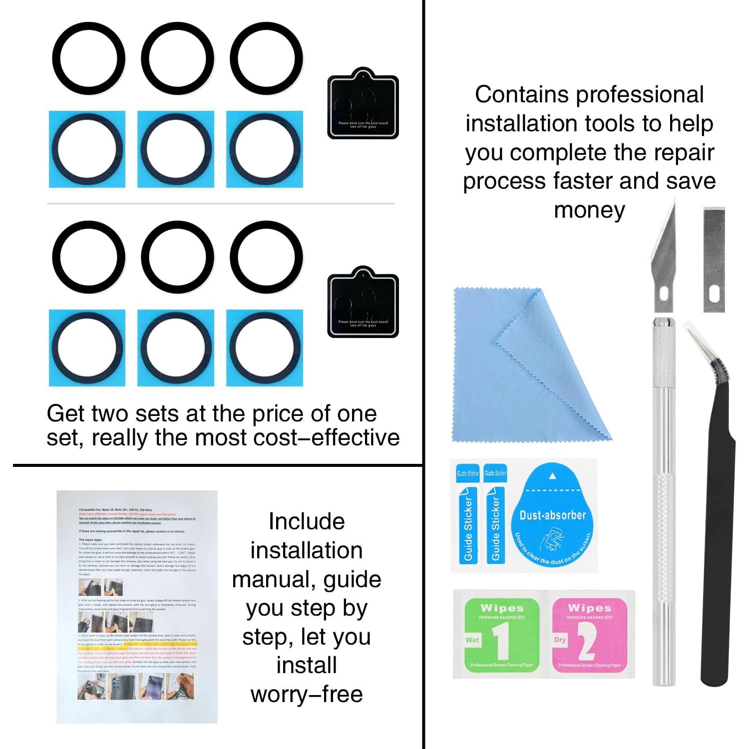 2 Cristales de Lente de Cámara ASDAWN para Galaxy S22 Ultra