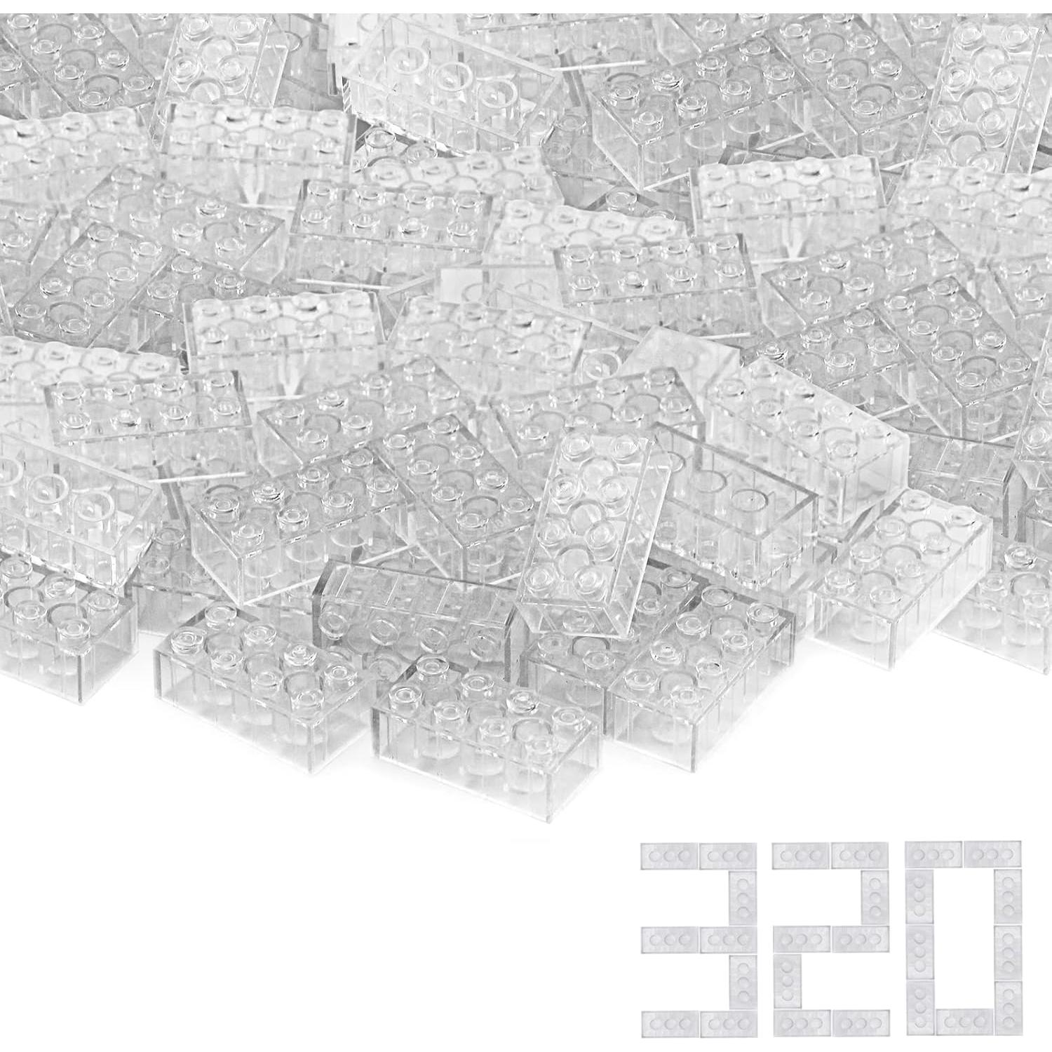 Ladrillos 2x4 Feleph 320 Piezas Transparentes Juguete